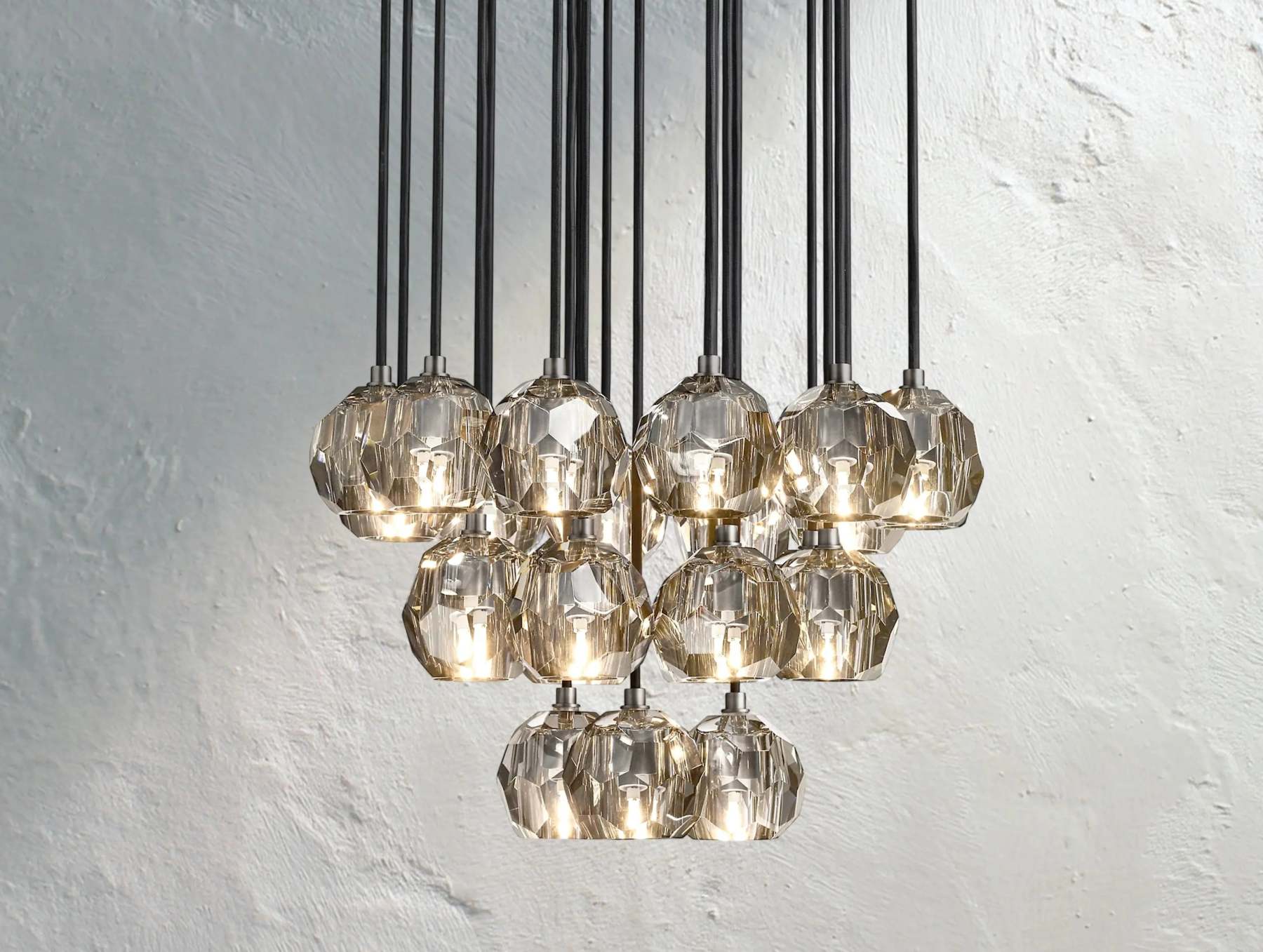 Boule De Cristal Glass Round Cluster Chandelier