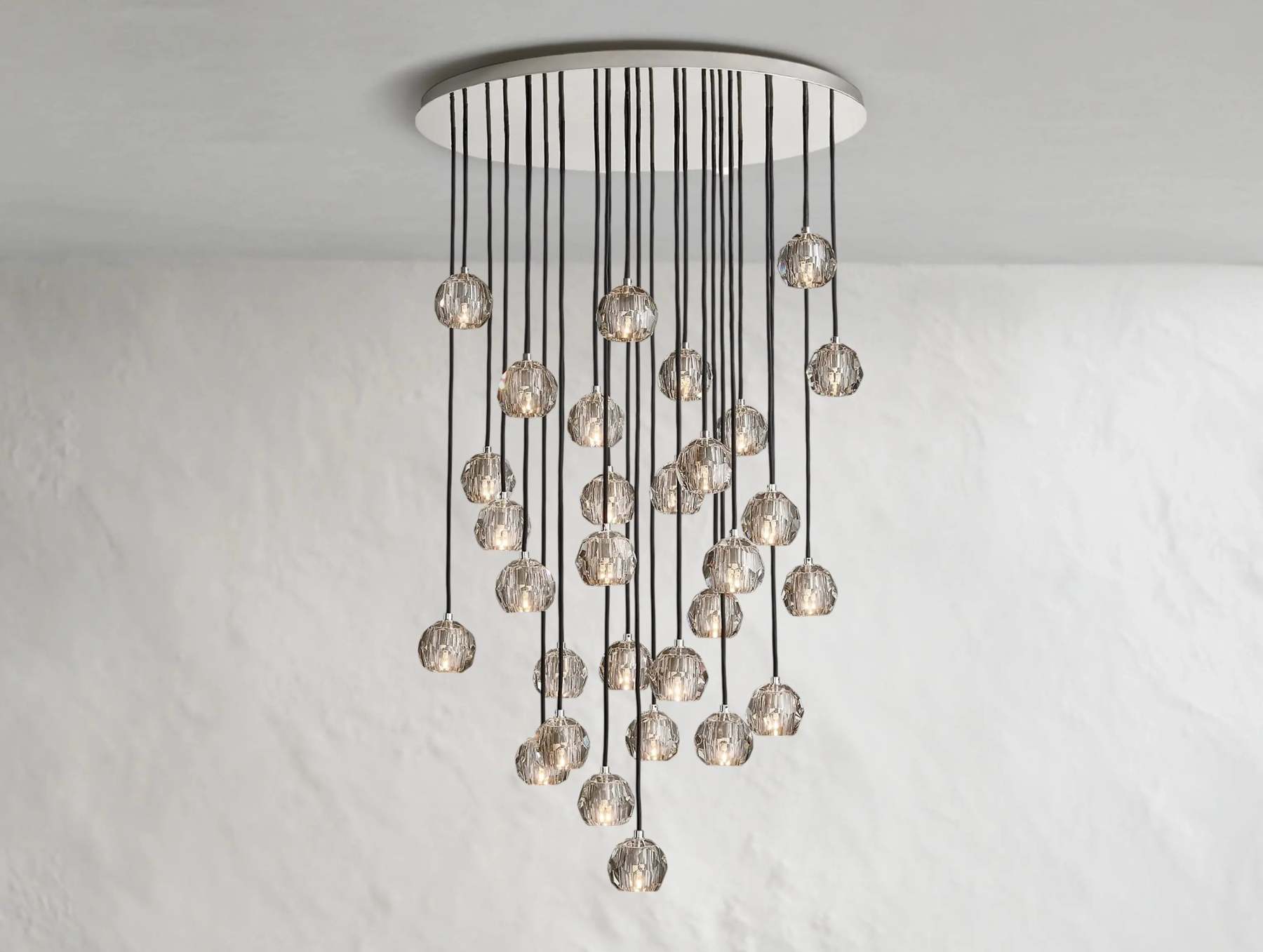 Boule De Cristal Glass Round Cluster Chandelier