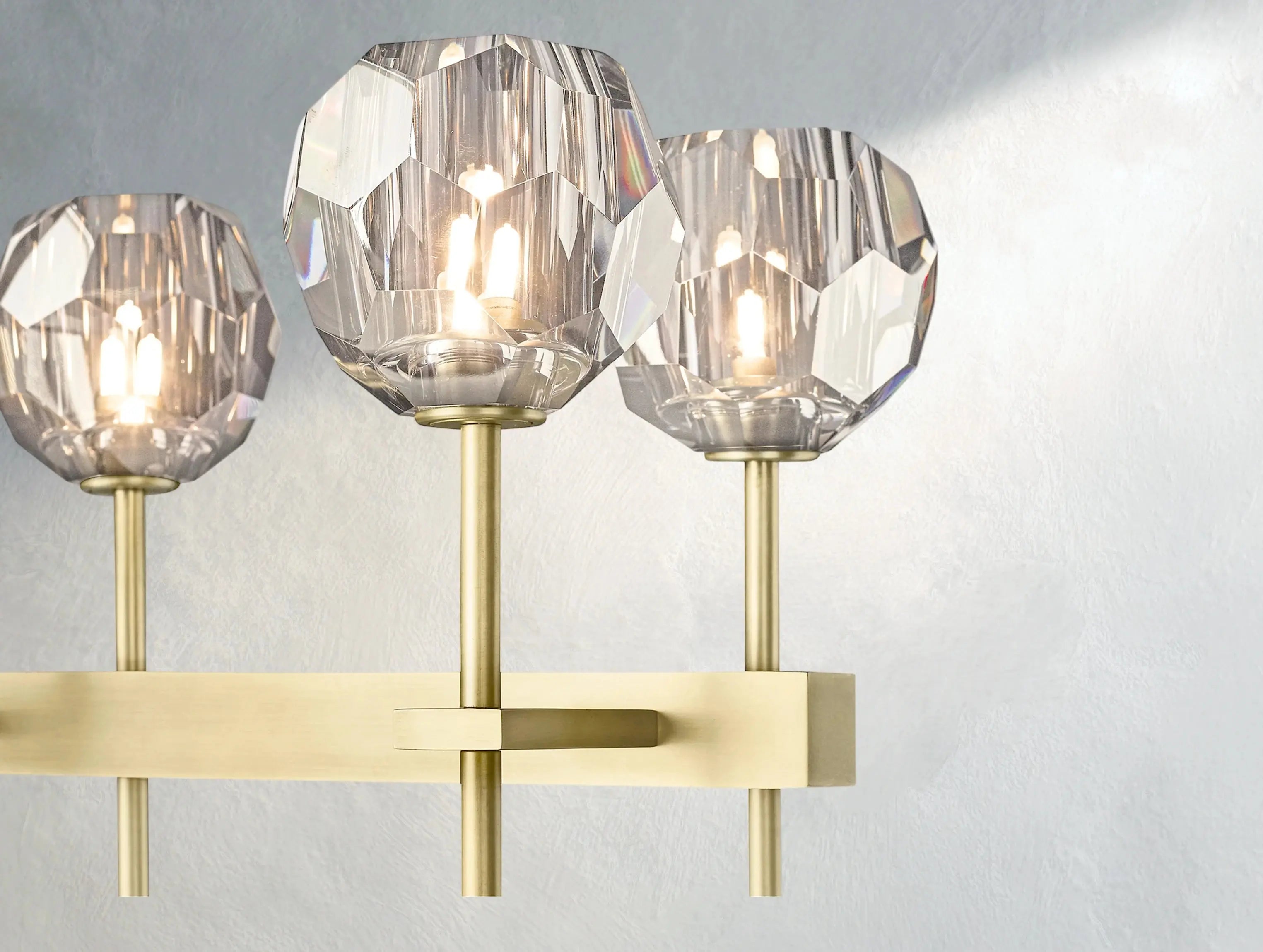 Boule De Cristal Glass Double Linear Chandelier