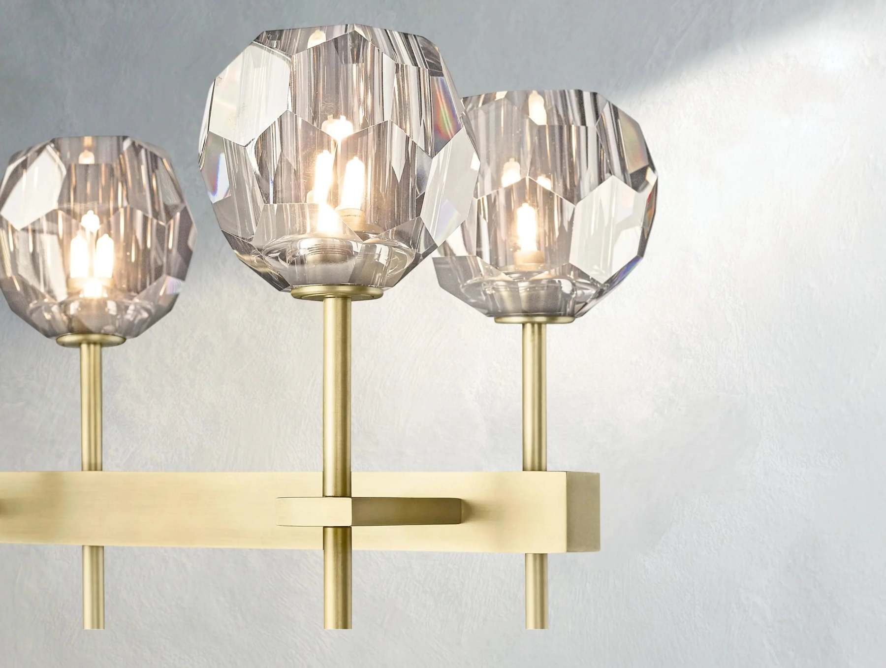 Boule De Cristal Glass Double Linear Chandelier