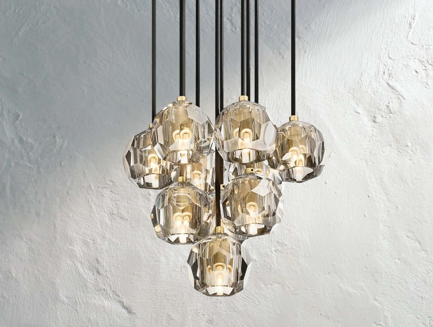 Boule De Cristal Glass Round Cluster Chandelier