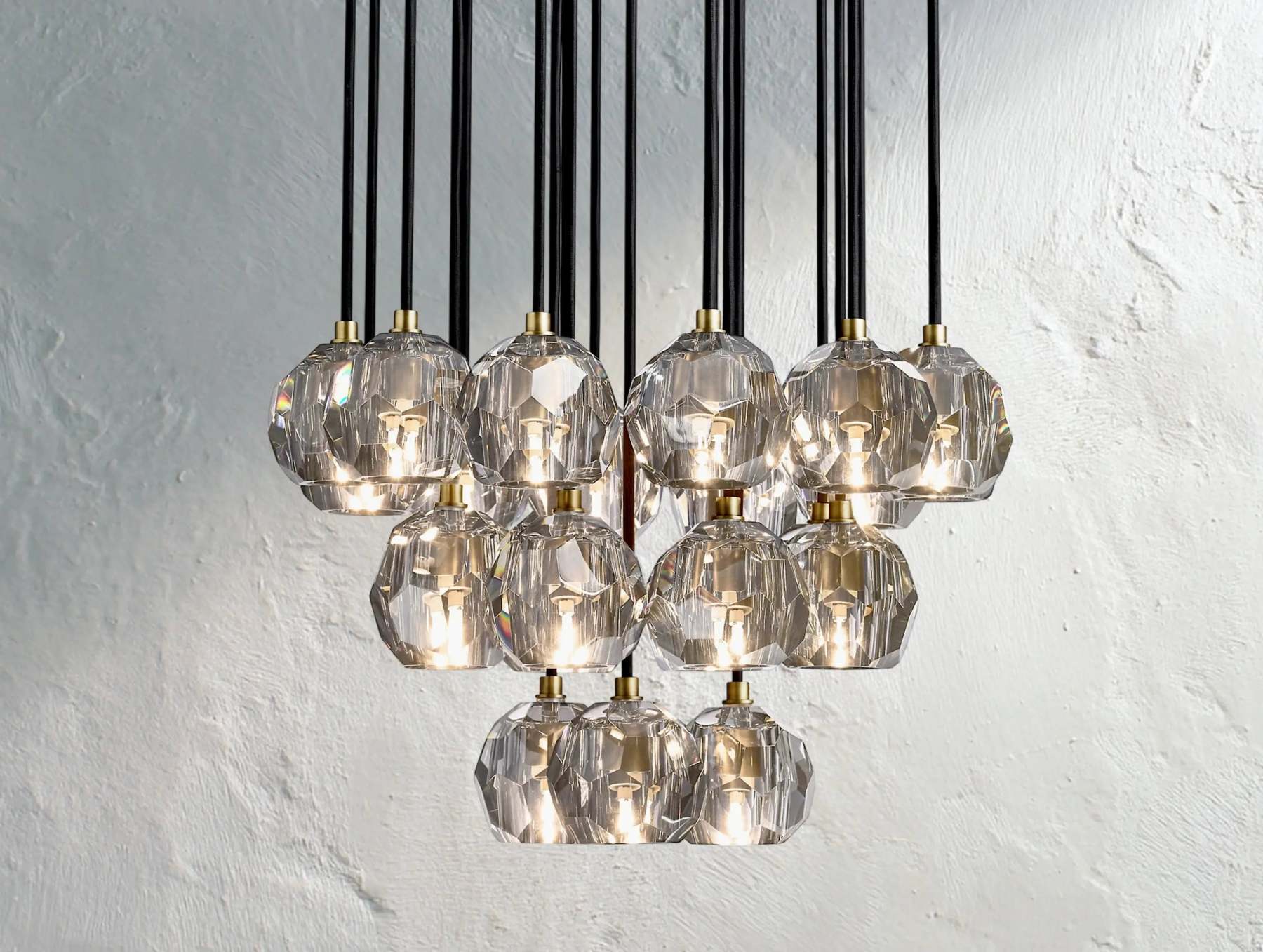 Boule De Cristal Glass Round Cluster Chandelier