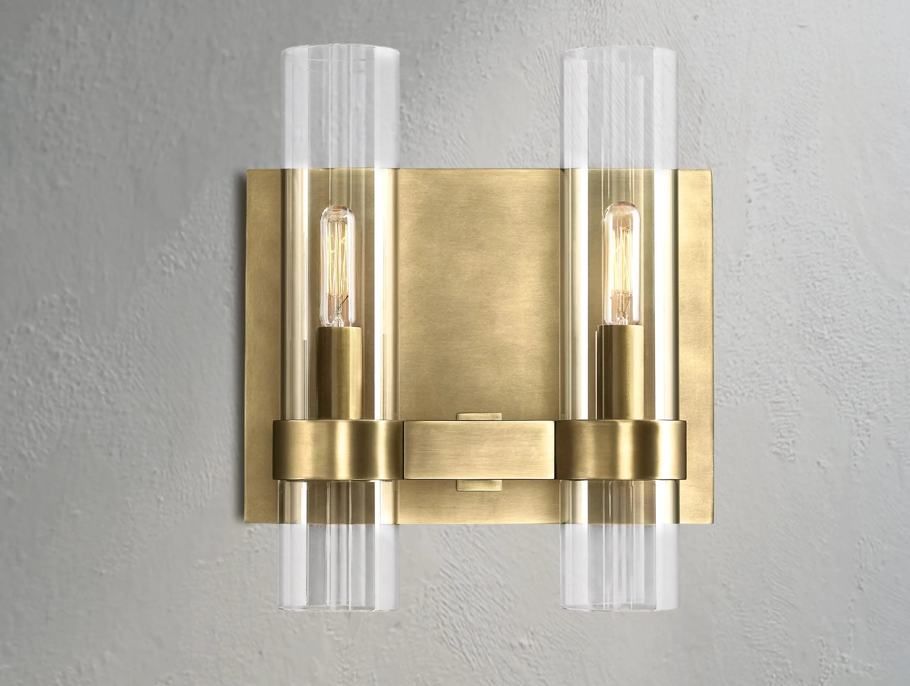Ravelle Double Light Glass Wall Sconce