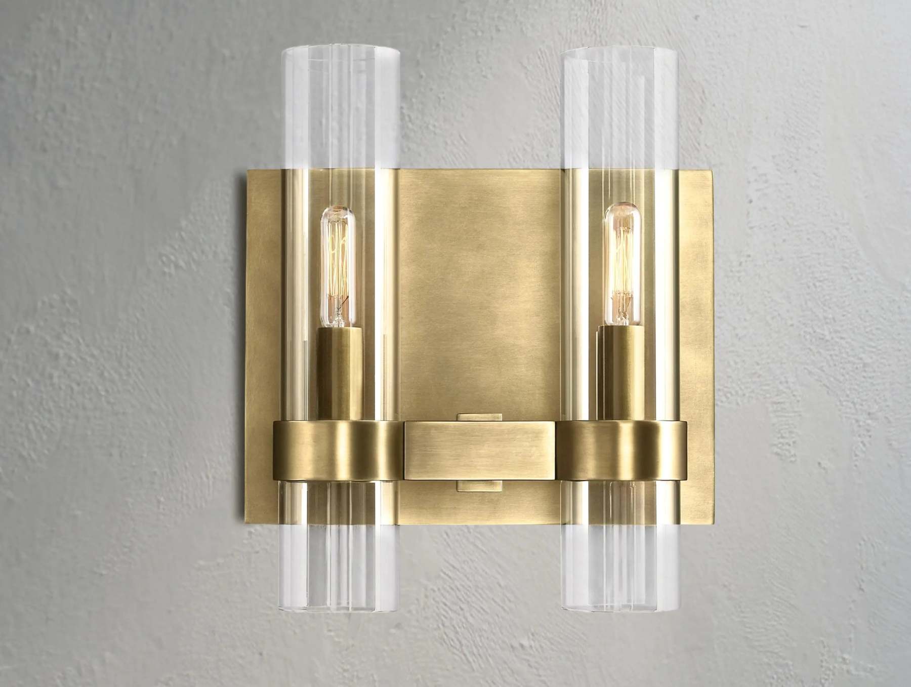 Ravelle Double Light Glass Wall Sconce
