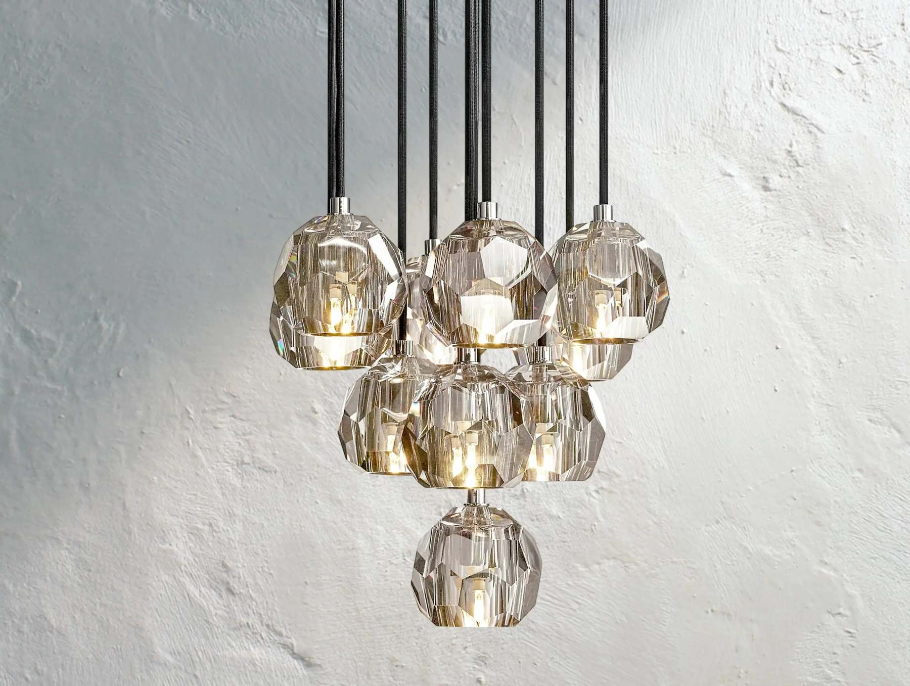 Boule De Cristal Glass Round Cluster Chandelier