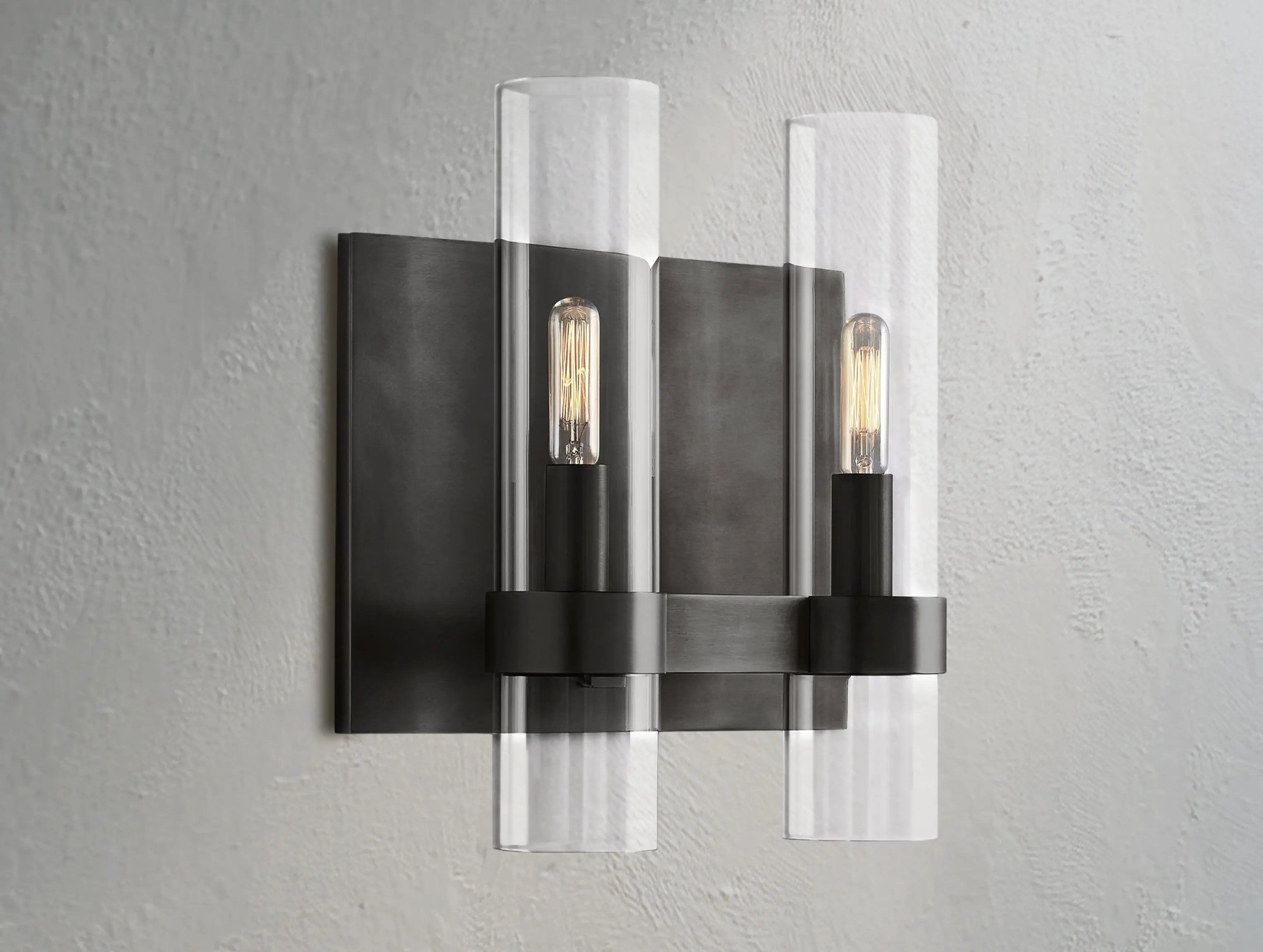 Ravelle Double Light Glass Wall Sconce