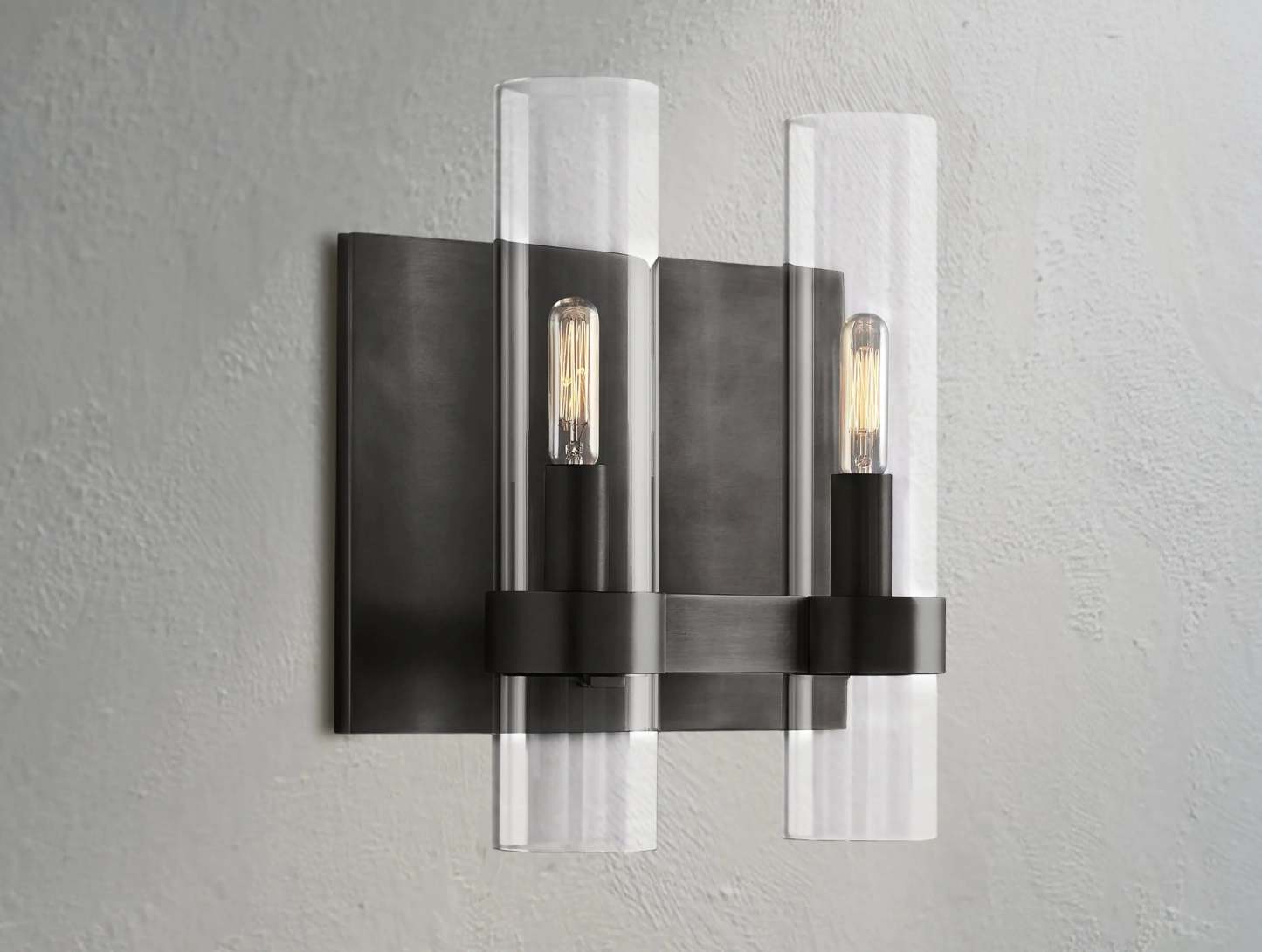Ravelle Double Light Glass Wall Sconce