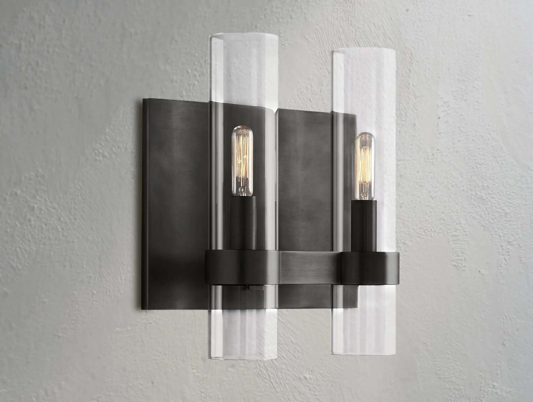Ravelle Double Light Glass Wall Sconce