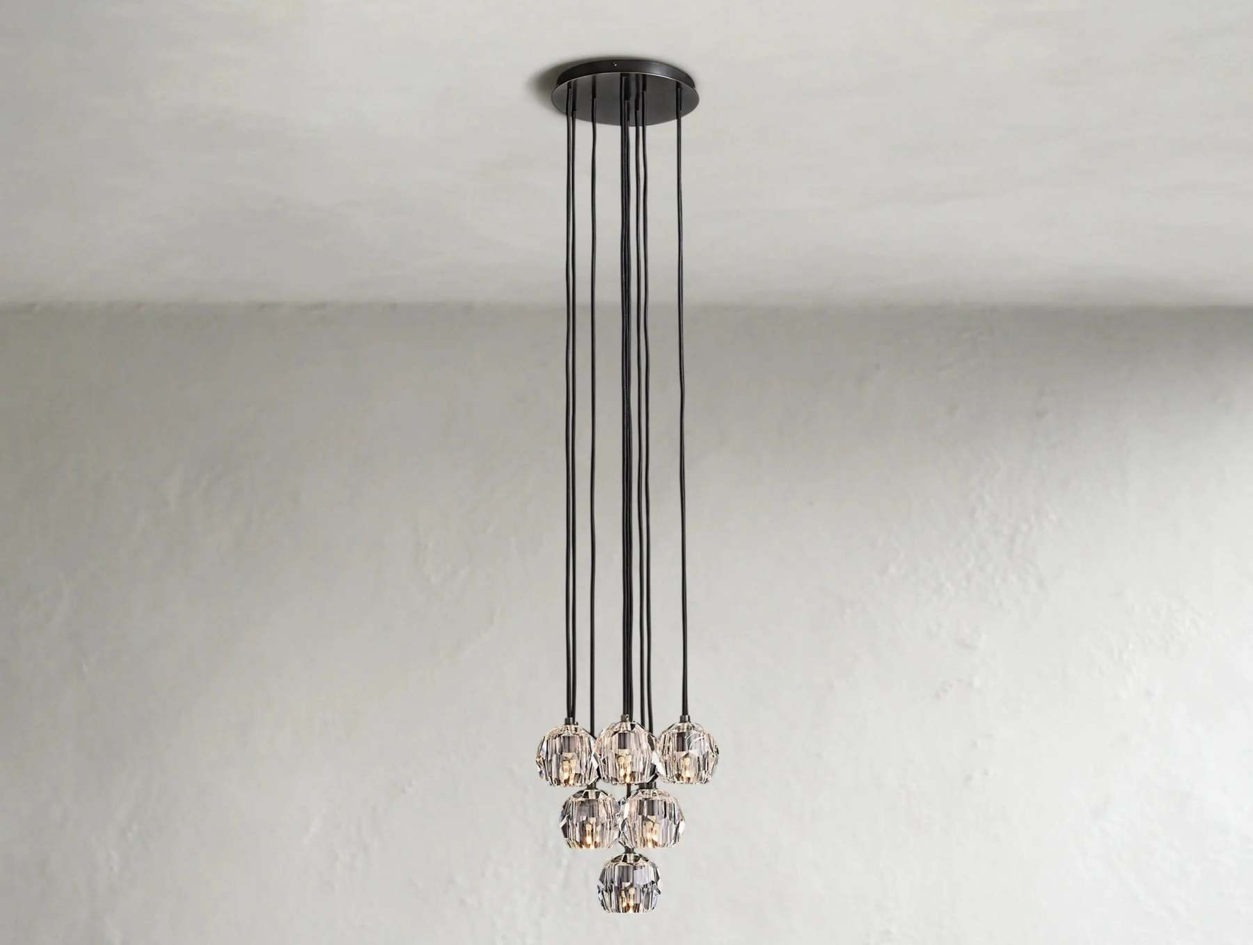 Boule De Cristal Glass Round Cluster Chandelier