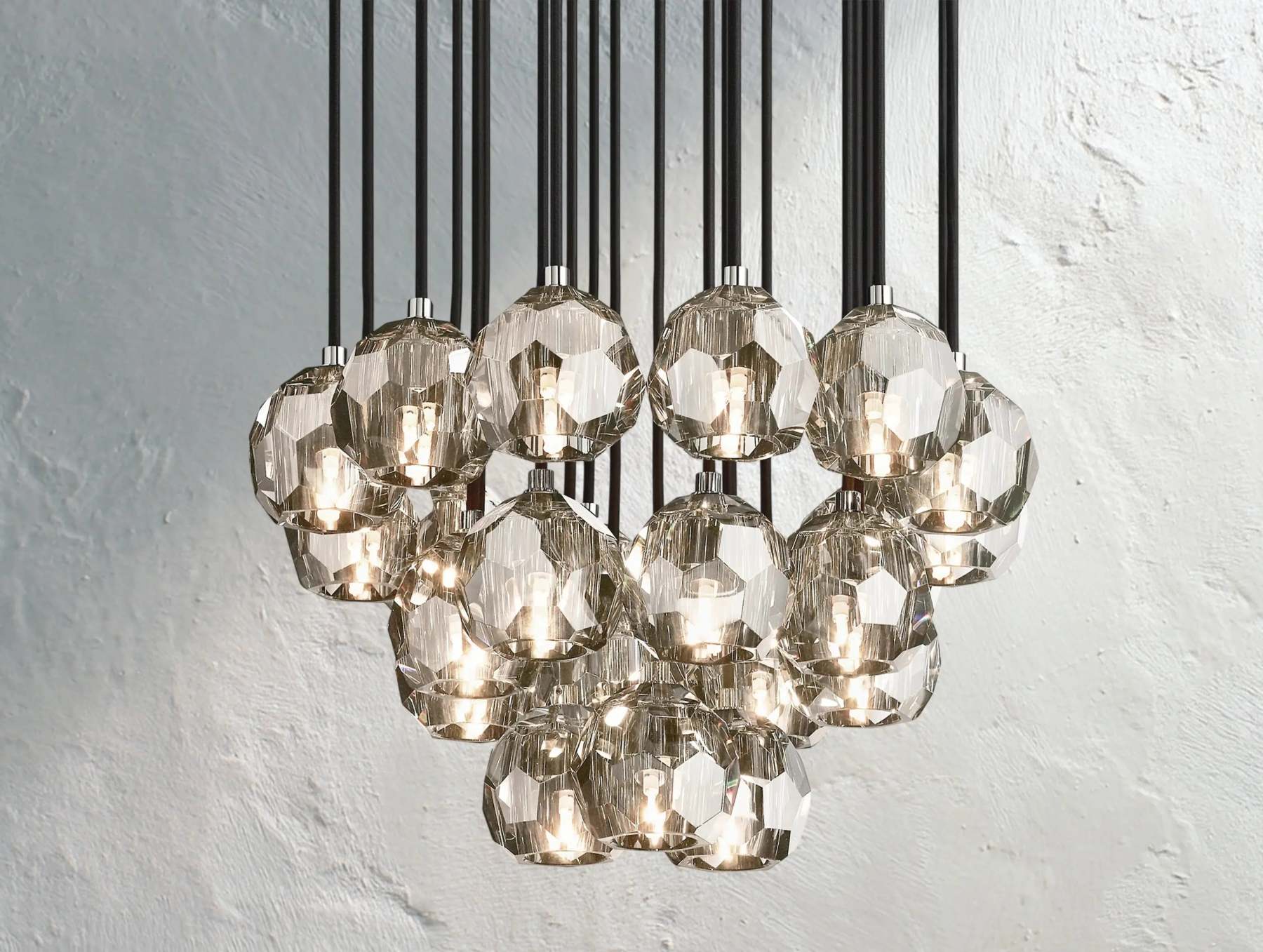 Boule De Cristal Glass Round Cluster Chandelier