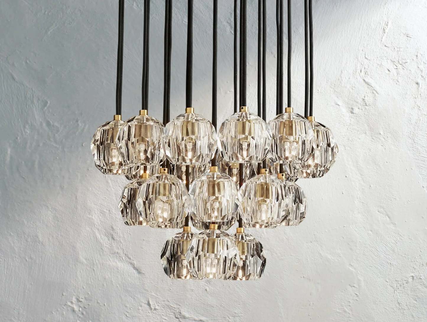 Boule De Cristal Glass Round Cluster Chandelier