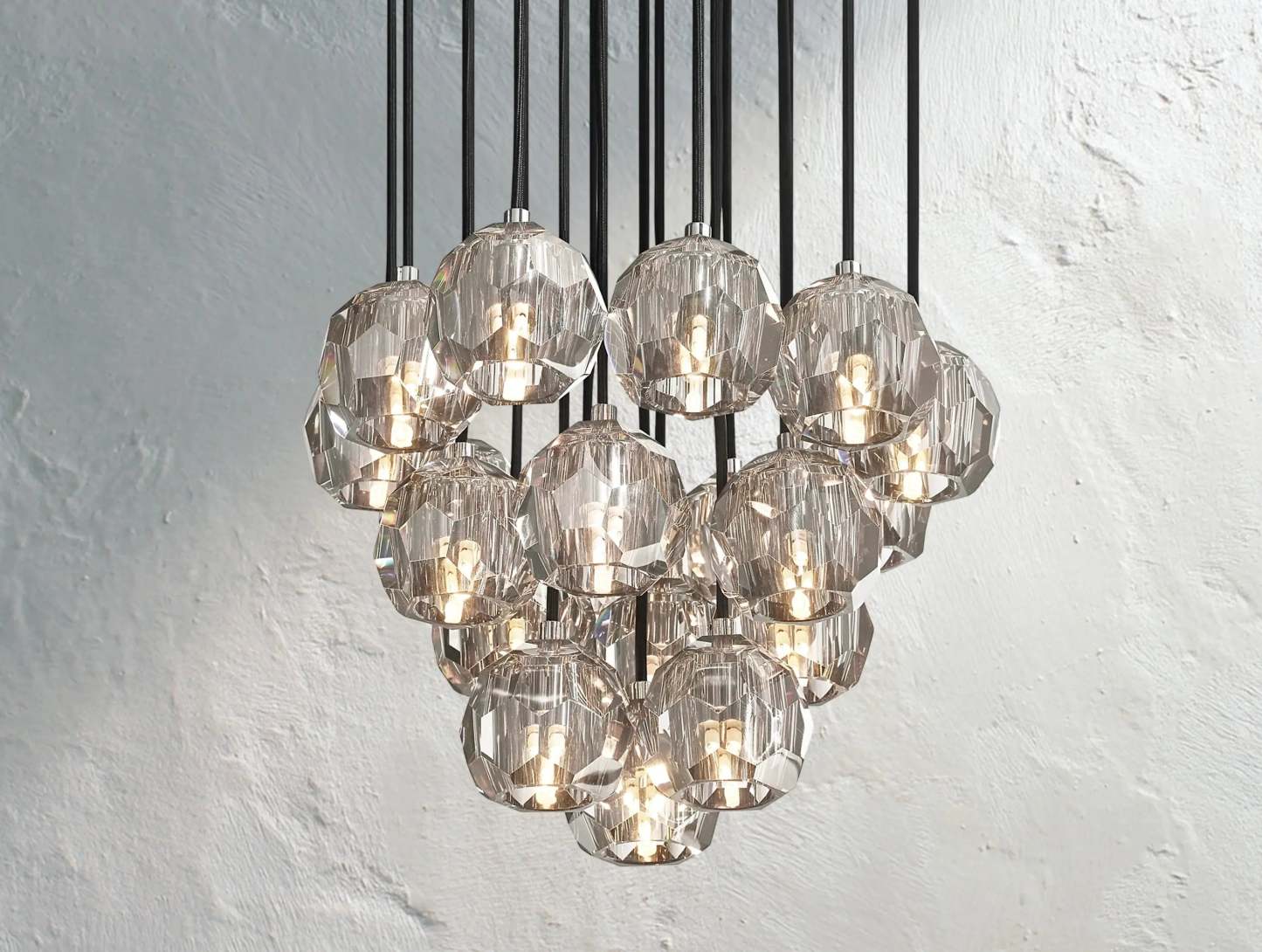 Boule De Cristal Glass Round Cluster Chandelier