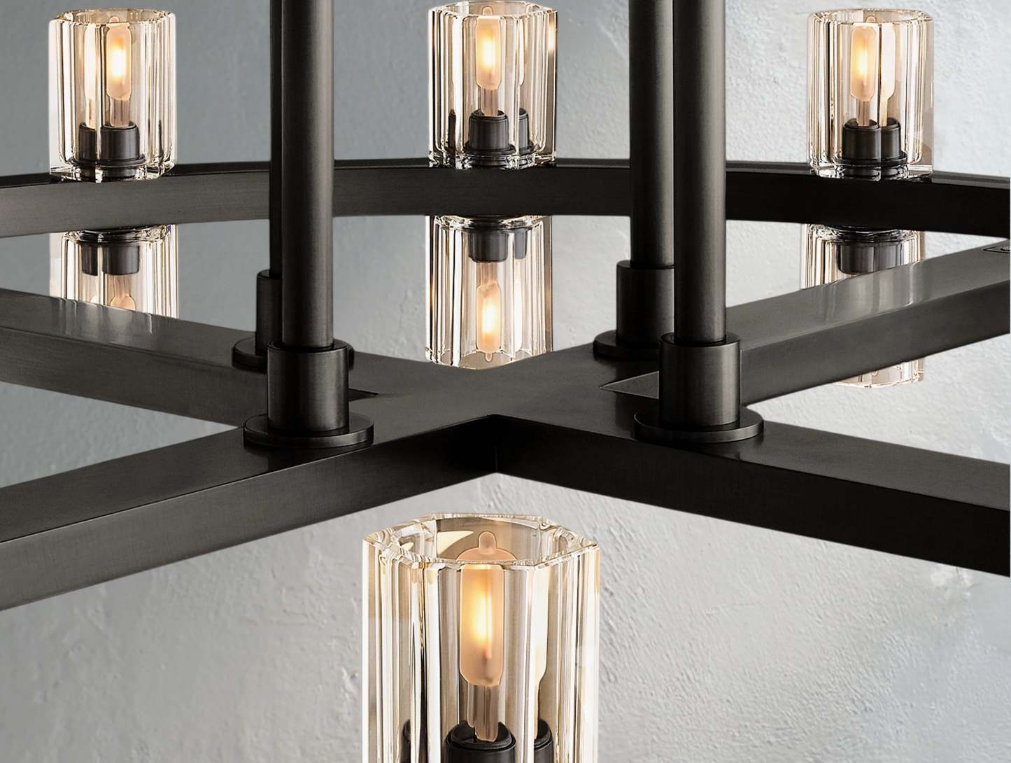 Arcachon LED Round Two-Tier Crystal Chandelier 60"