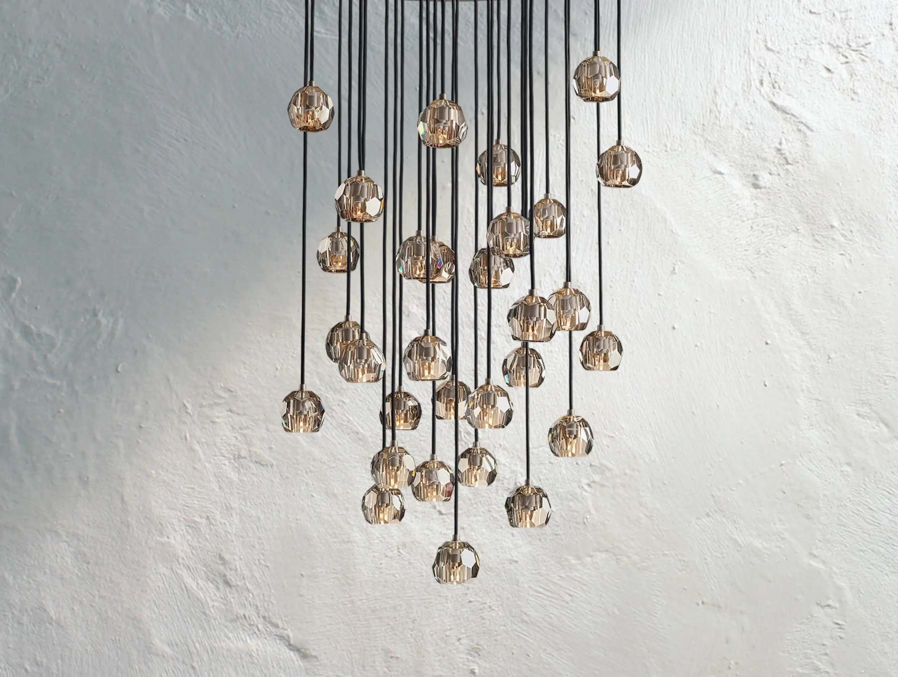 Boule De Cristal Glass Round Cluster Chandelier