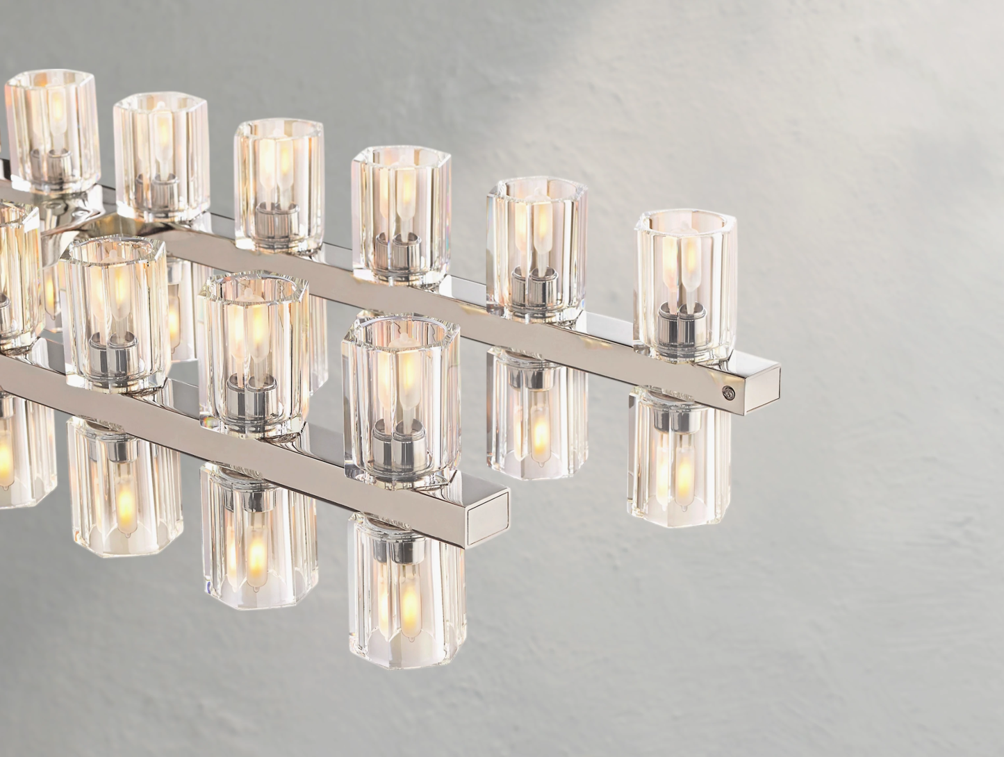 Arcachon LED Rectangular Crystal Chandelier