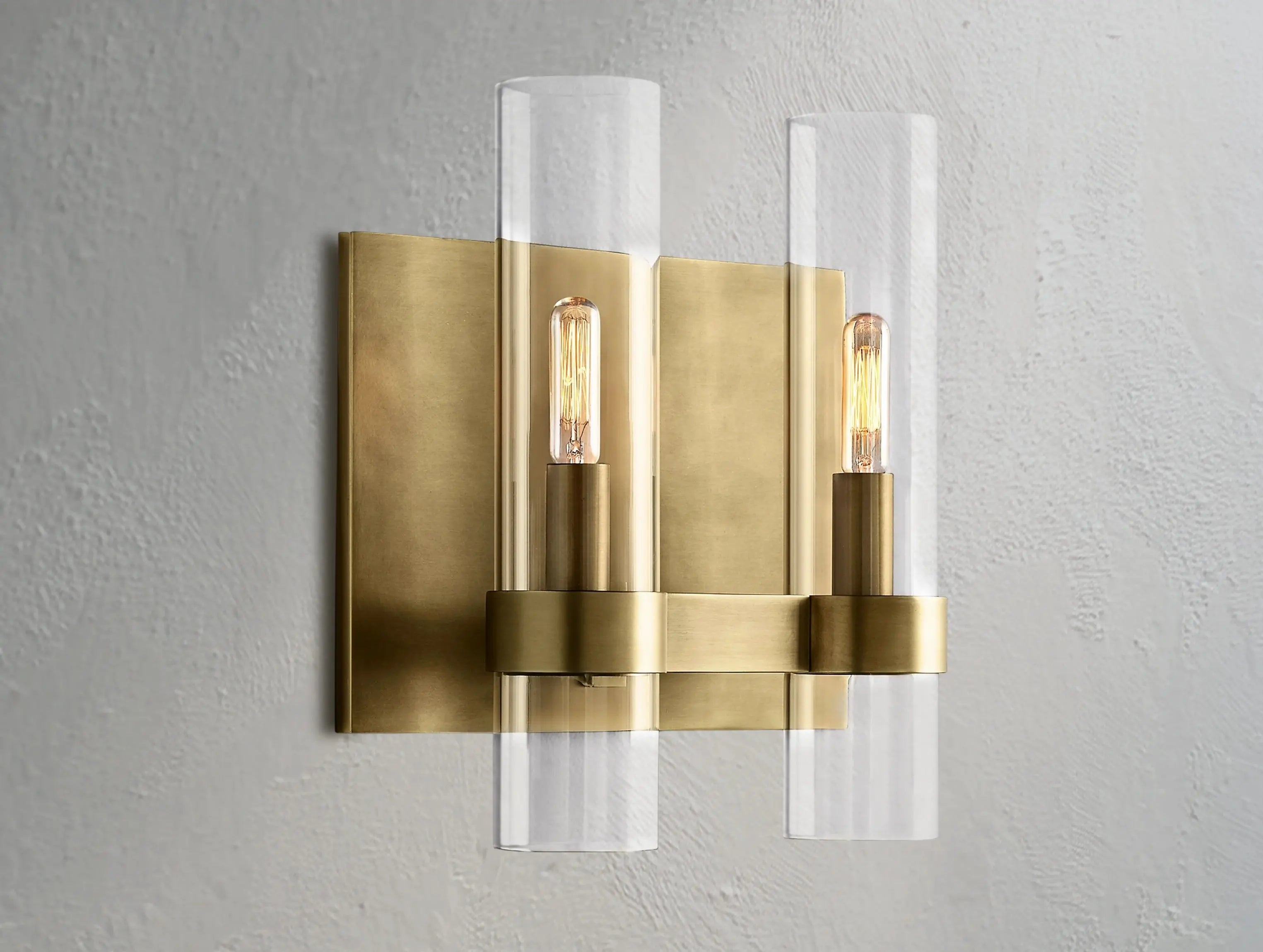 Ravelle Double Light Glass Wall Sconce