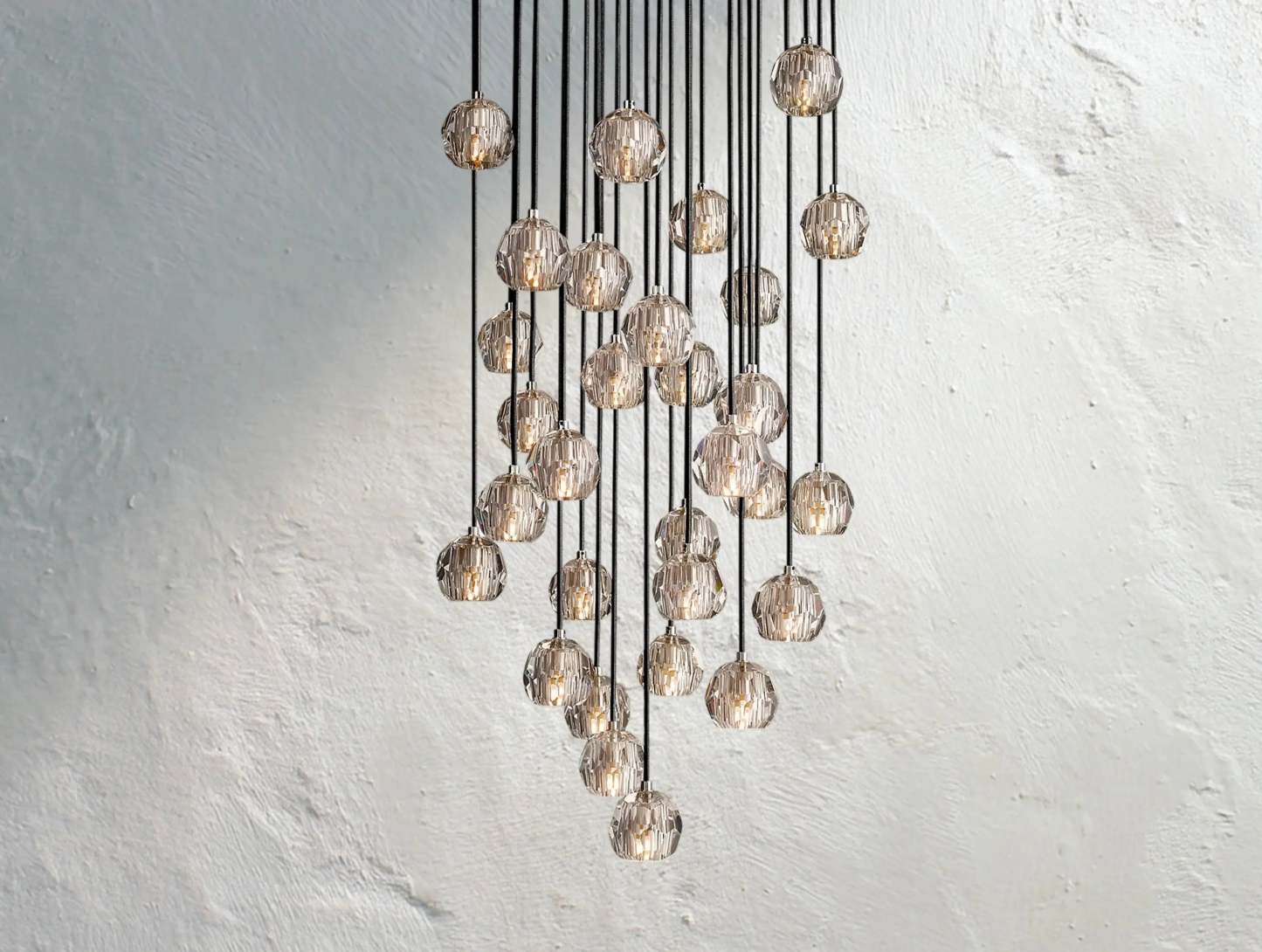 Boule De Cristal Glass Round Cluster Chandelier