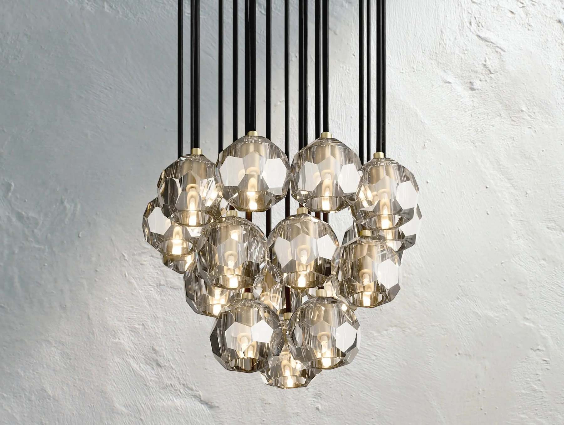 Boule De Cristal Glass Round Cluster Chandelier