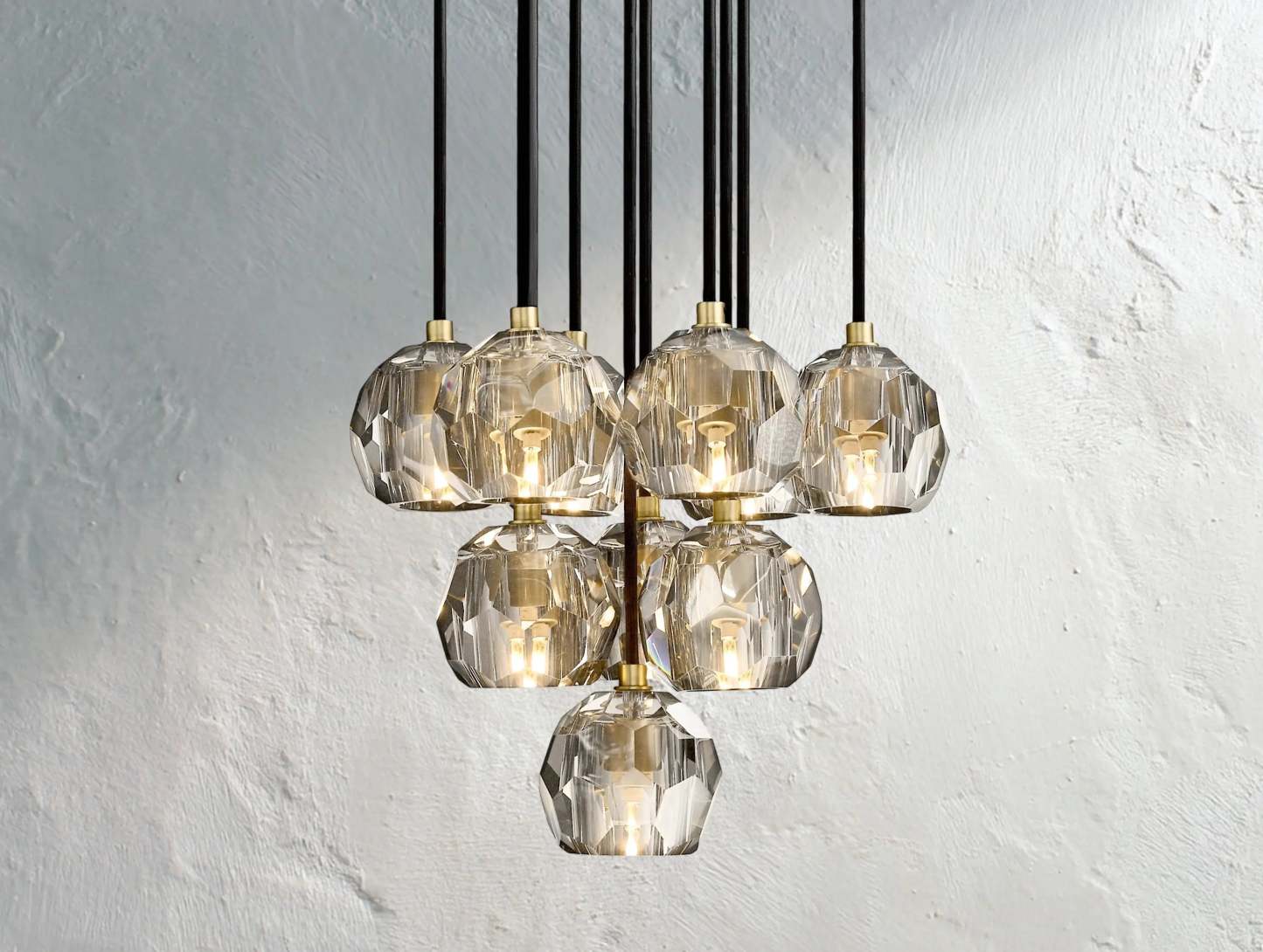 Boule De Cristal Glass Round Cluster Chandelier