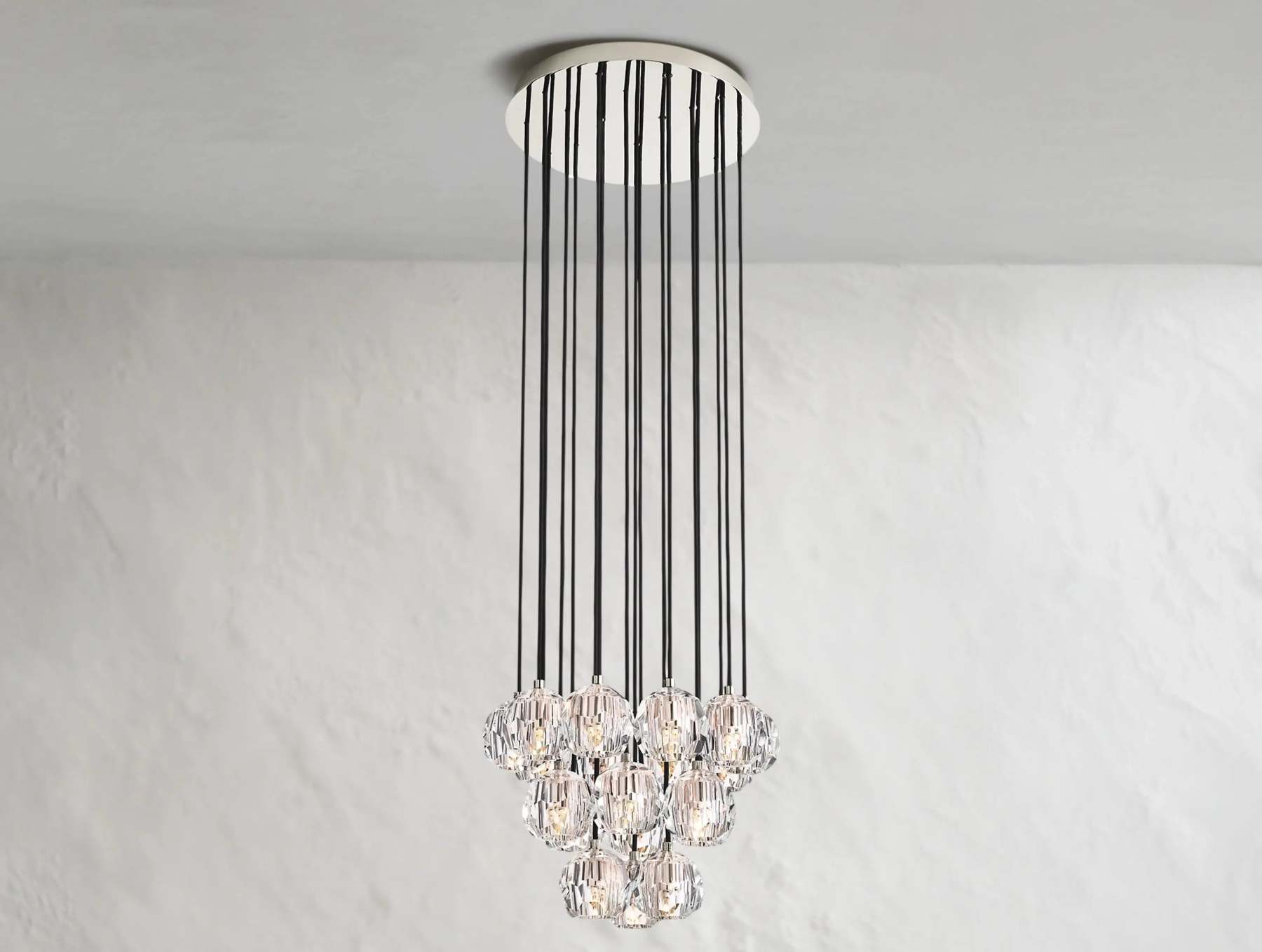 Boule De Cristal Glass Round Cluster Chandelier