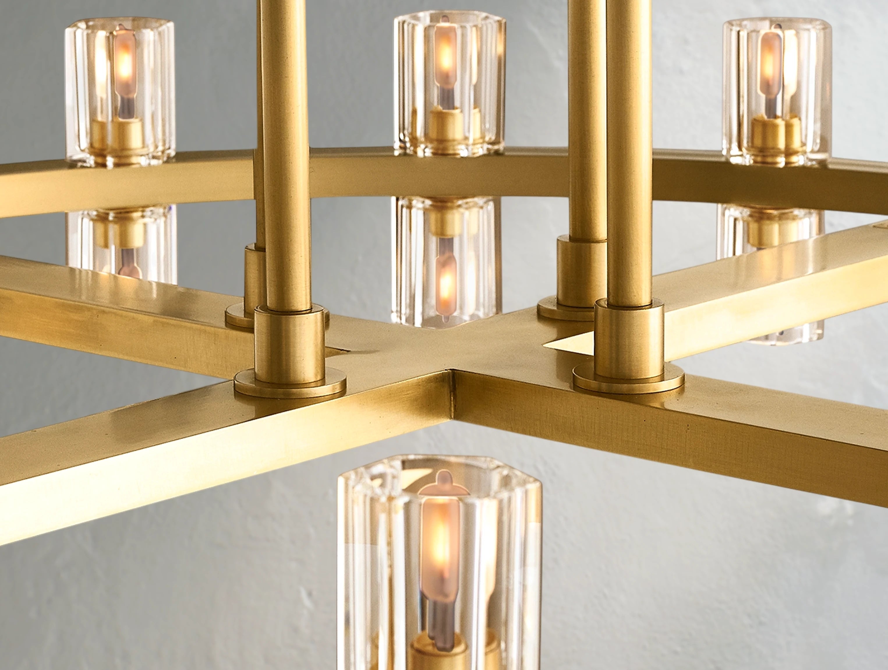 Arcachon LED Round Two-Tier Crystal Chandelier 60"