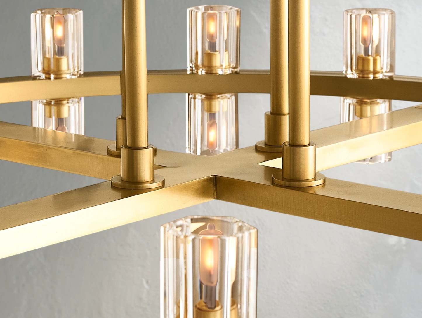 Arcachon LED Round Two-Tier Crystal Chandelier 60"