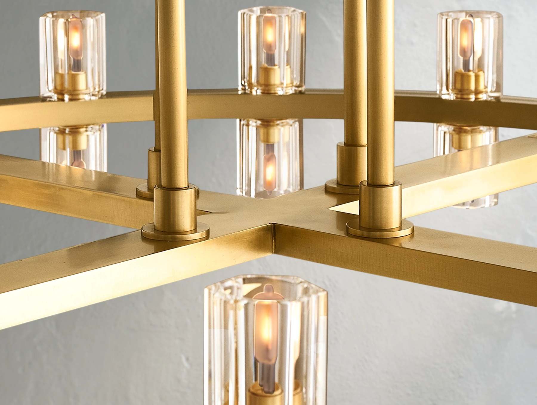 Arcachon LED Round Two-Tier Crystal Chandelier 60"