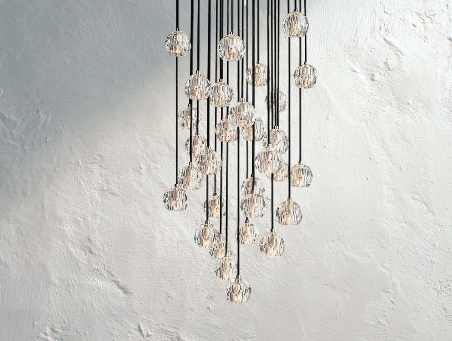 Boule De Cristal Glass Round Cluster Chandelier