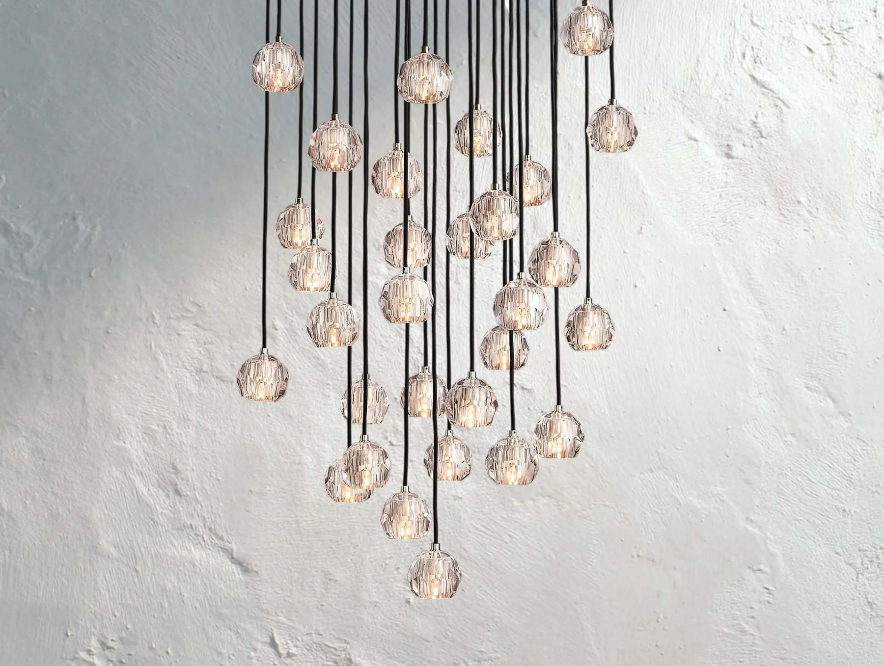 Boule De Cristal Glass Round Cluster Chandelier