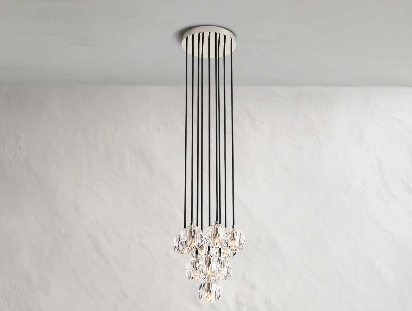 Boule De Cristal Glass Round Cluster Chandelier