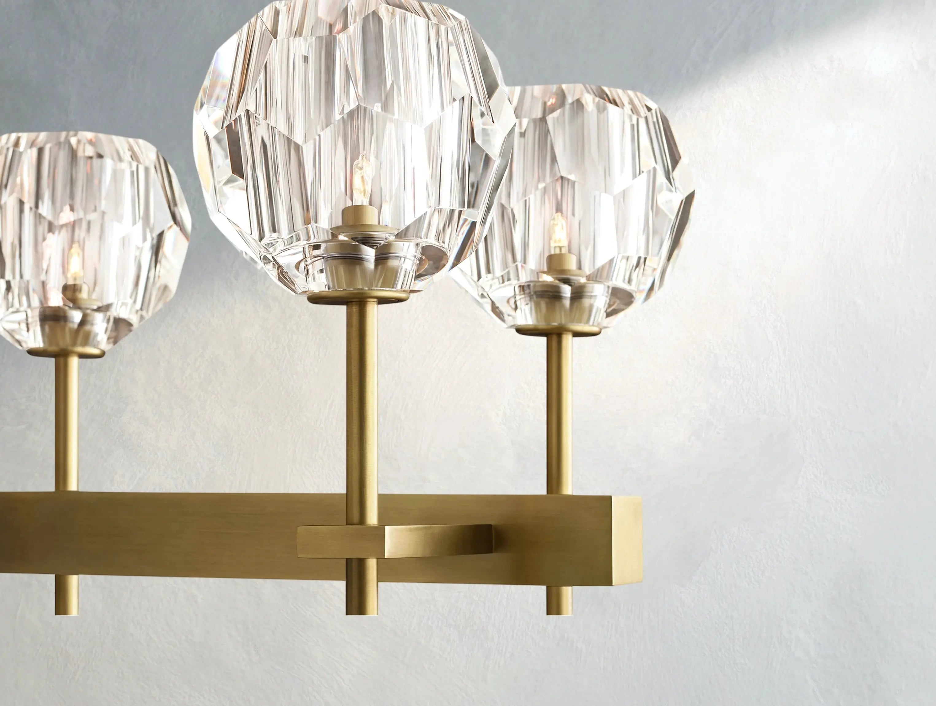 Boule De Cristal Glass Double Linear Chandelier