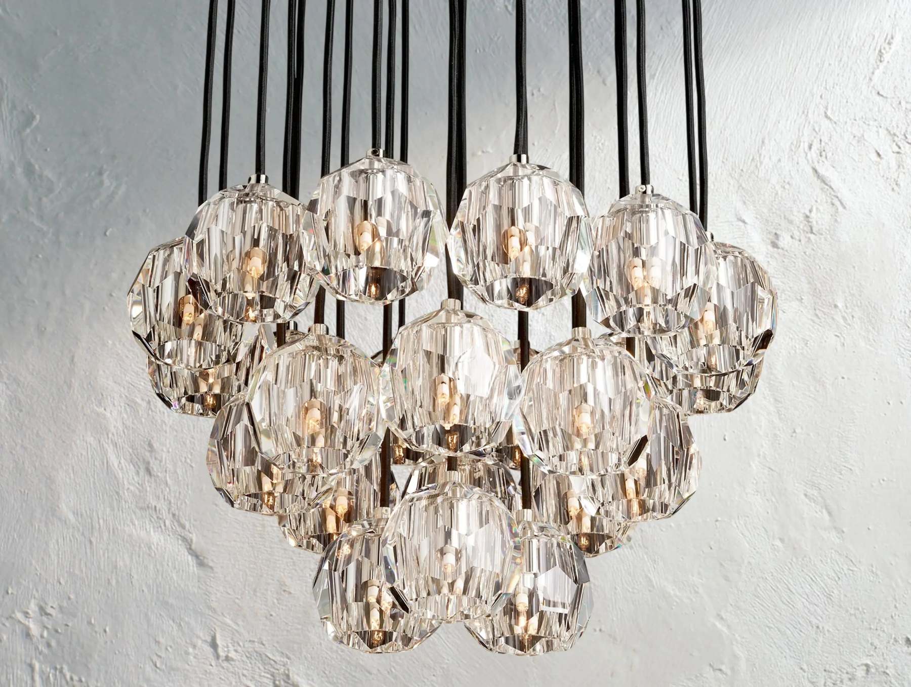 Boule De Cristal Glass Round Cluster Chandelier