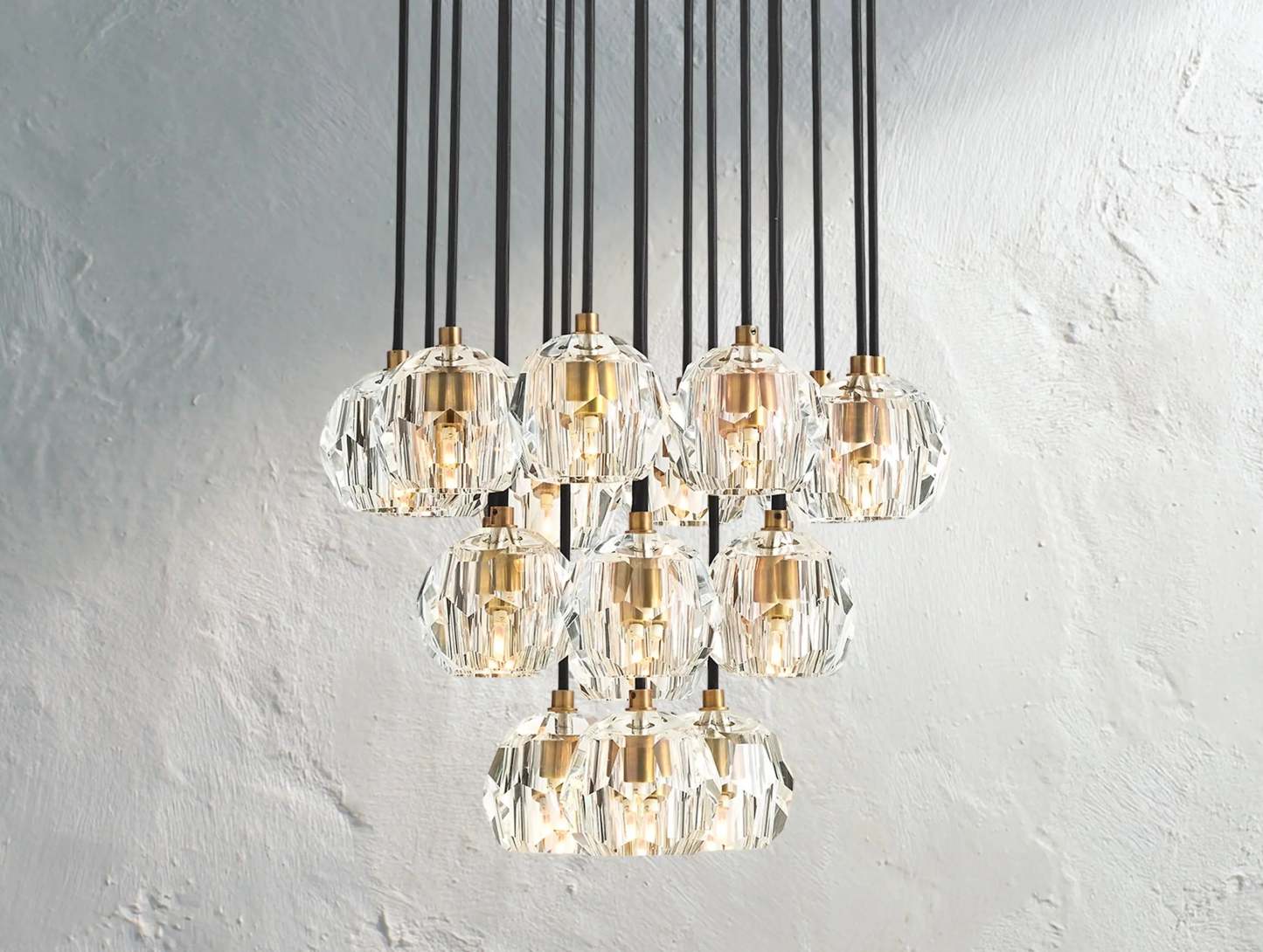 Boule De Cristal Glass Round Cluster Chandelier