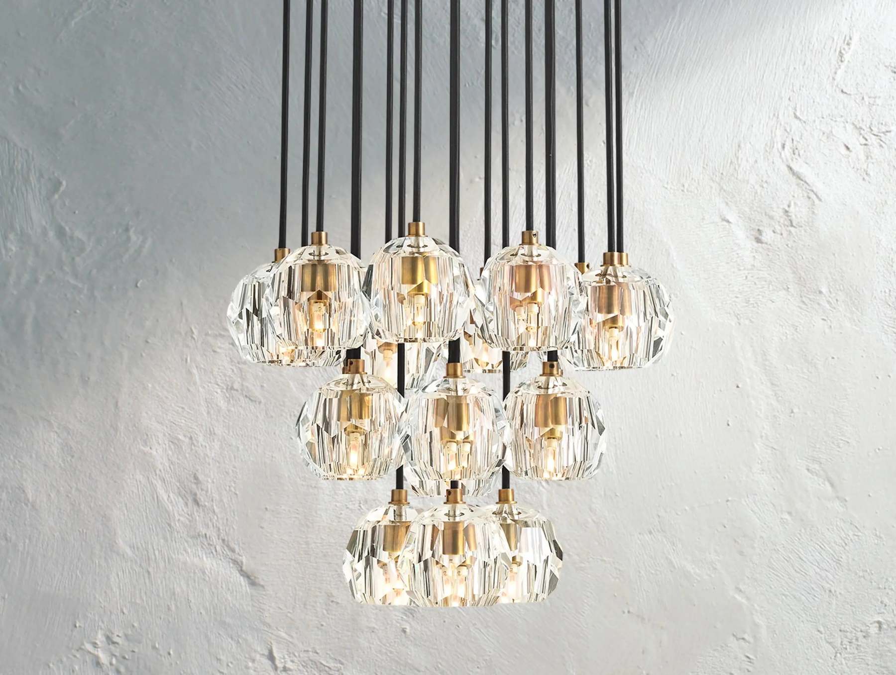 Boule De Cristal Glass Round Cluster Chandelier