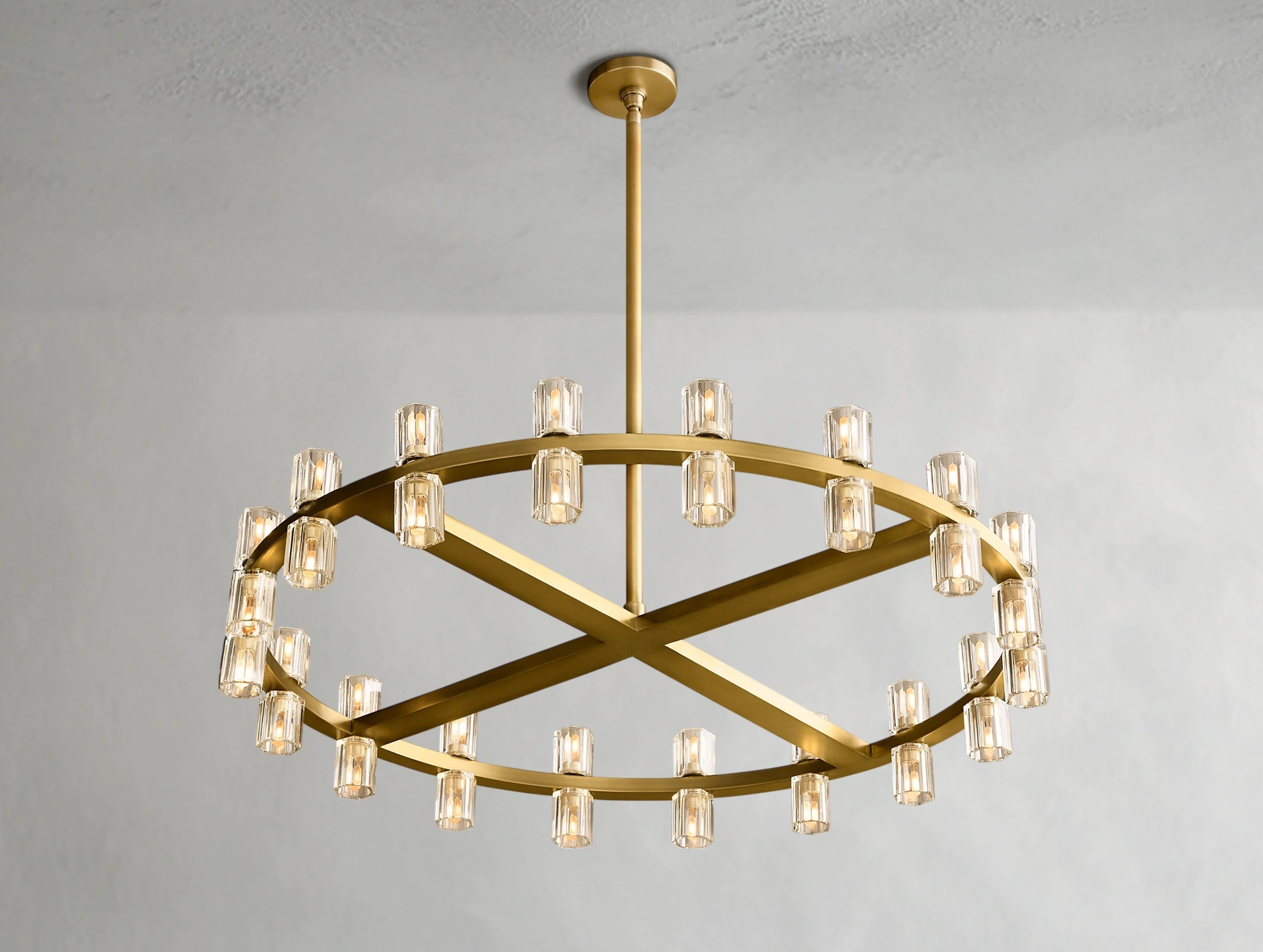 Arcachon LED Round Crystal Chandelier 36" 48" 60"