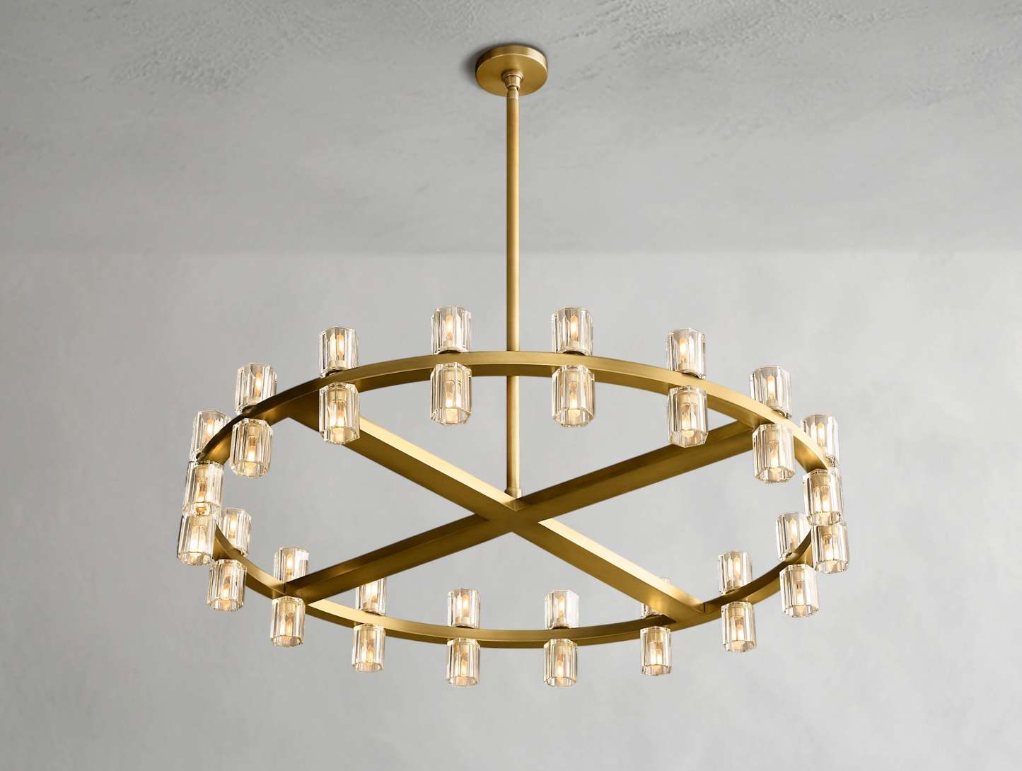 Arcachon LED Round Crystal Chandelier 36" 48" 60"