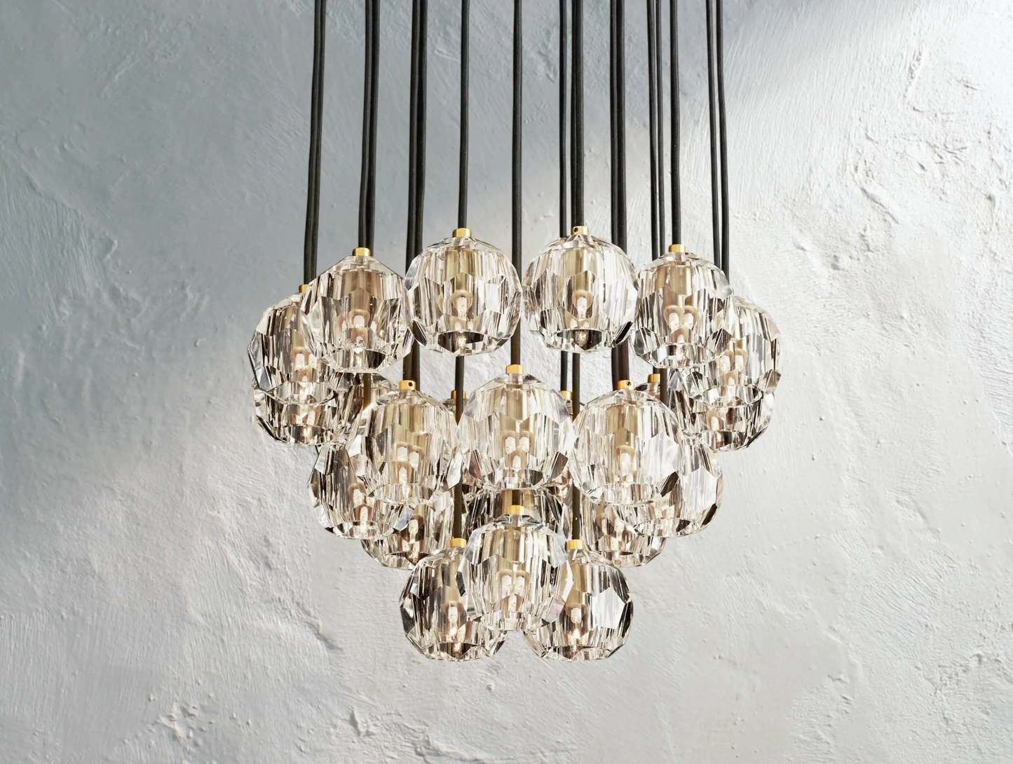 Boule De Cristal Glass Round Cluster Chandelier