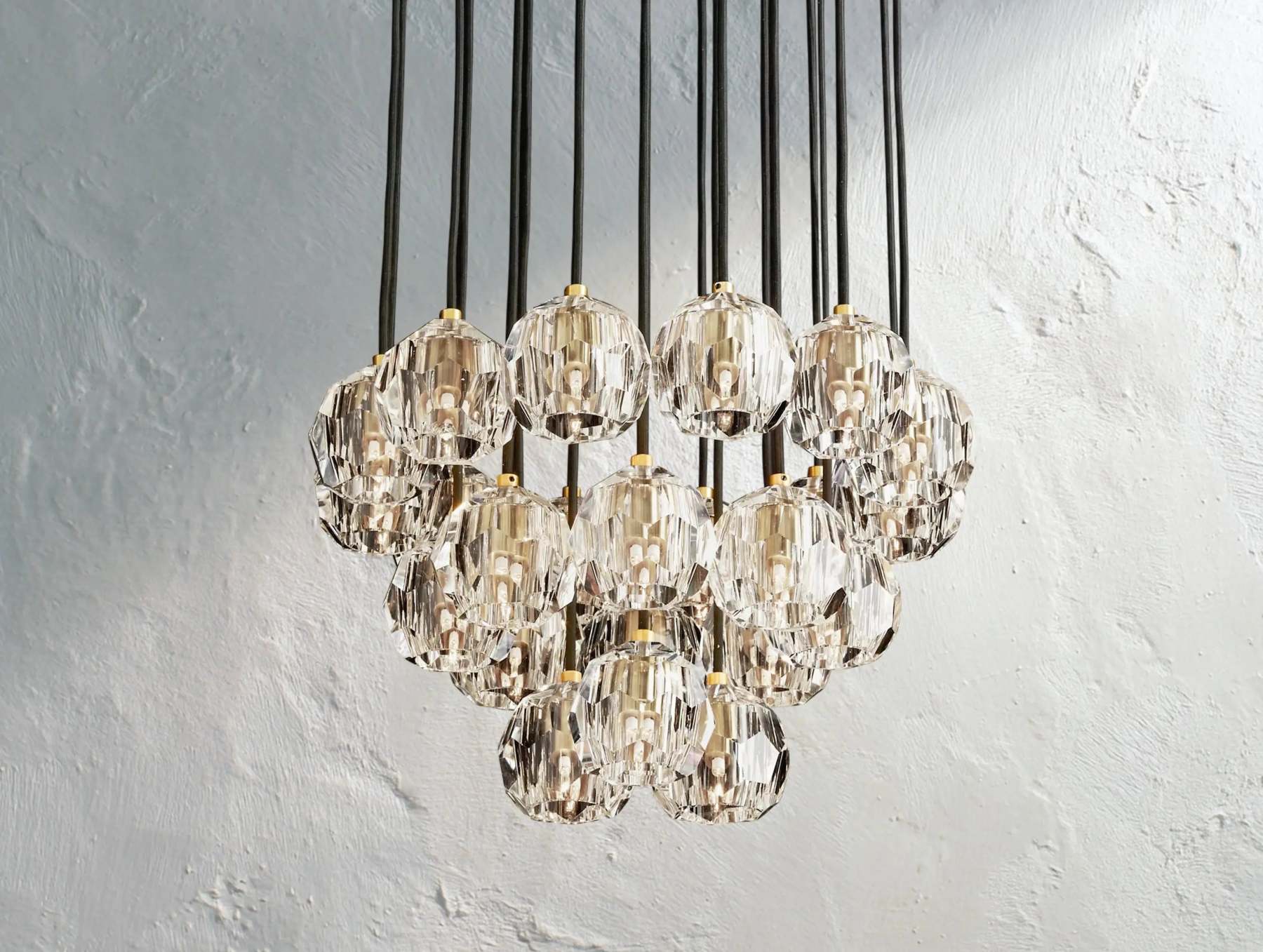 Boule De Cristal Glass Round Cluster Chandelier