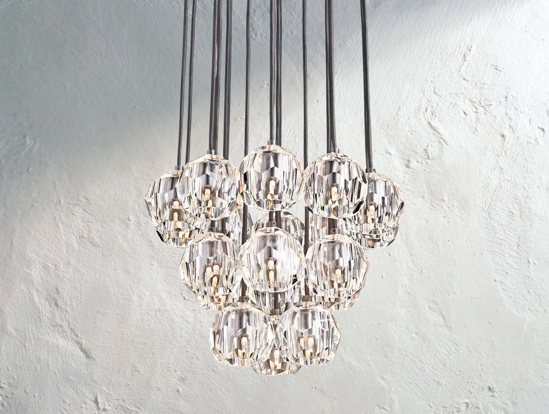 Boule De Cristal Glass Round Cluster Chandelier