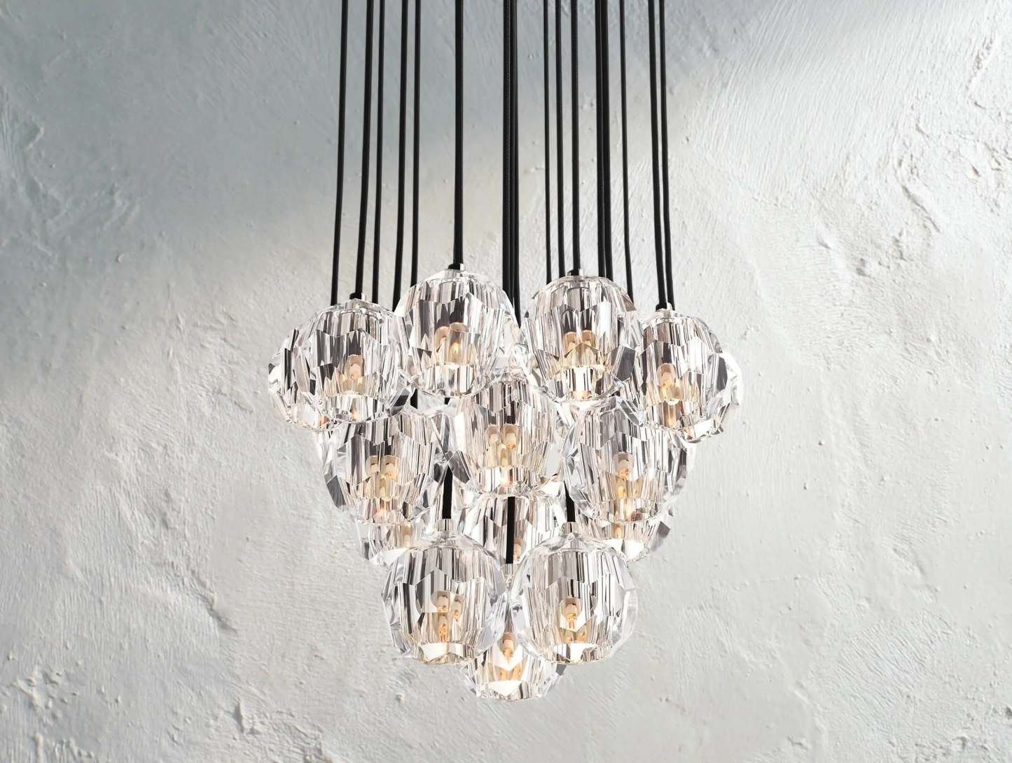 Boule De Cristal Glass Round Cluster Chandelier