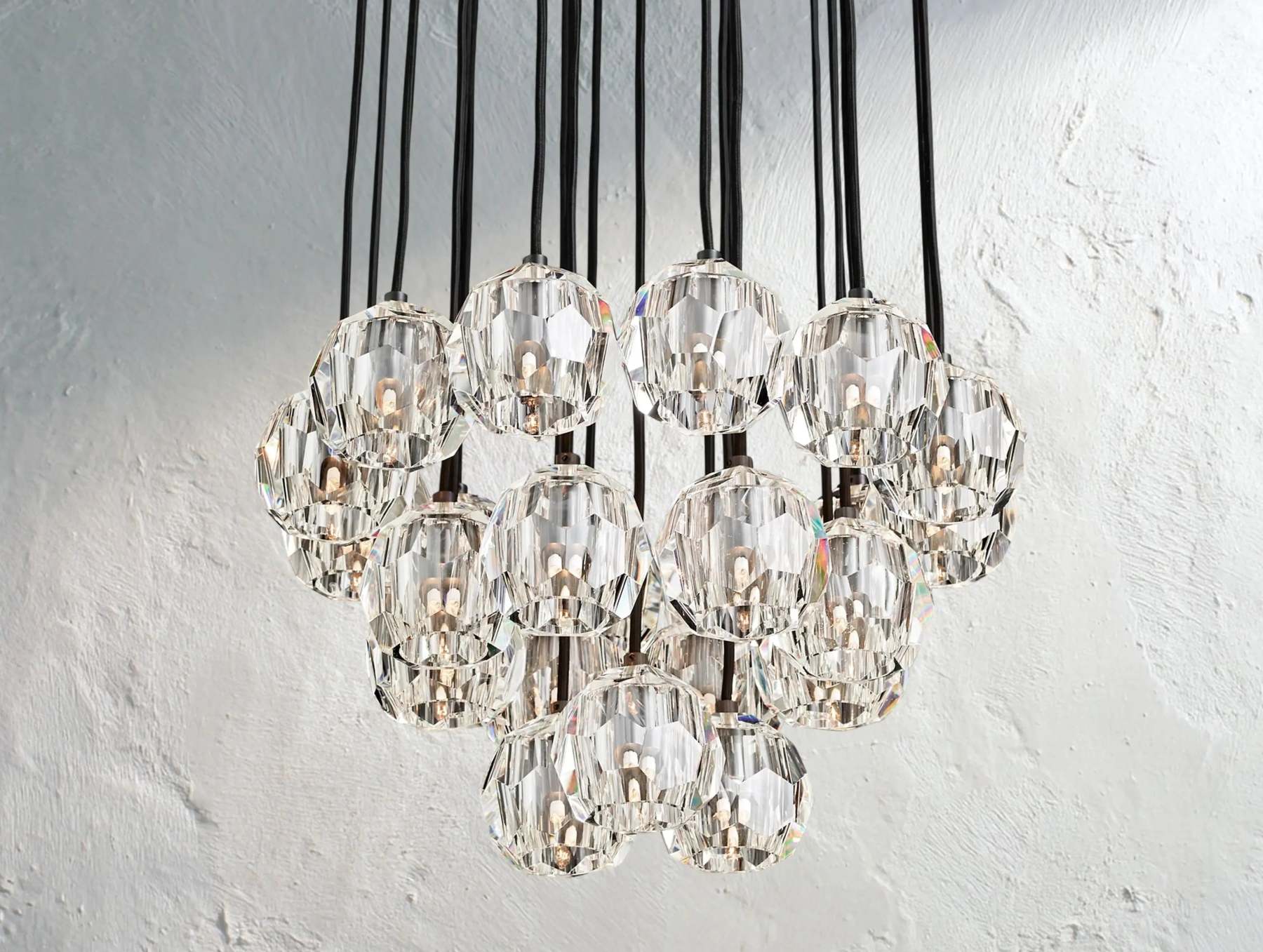 Boule De Cristal Glass Round Cluster Chandelier