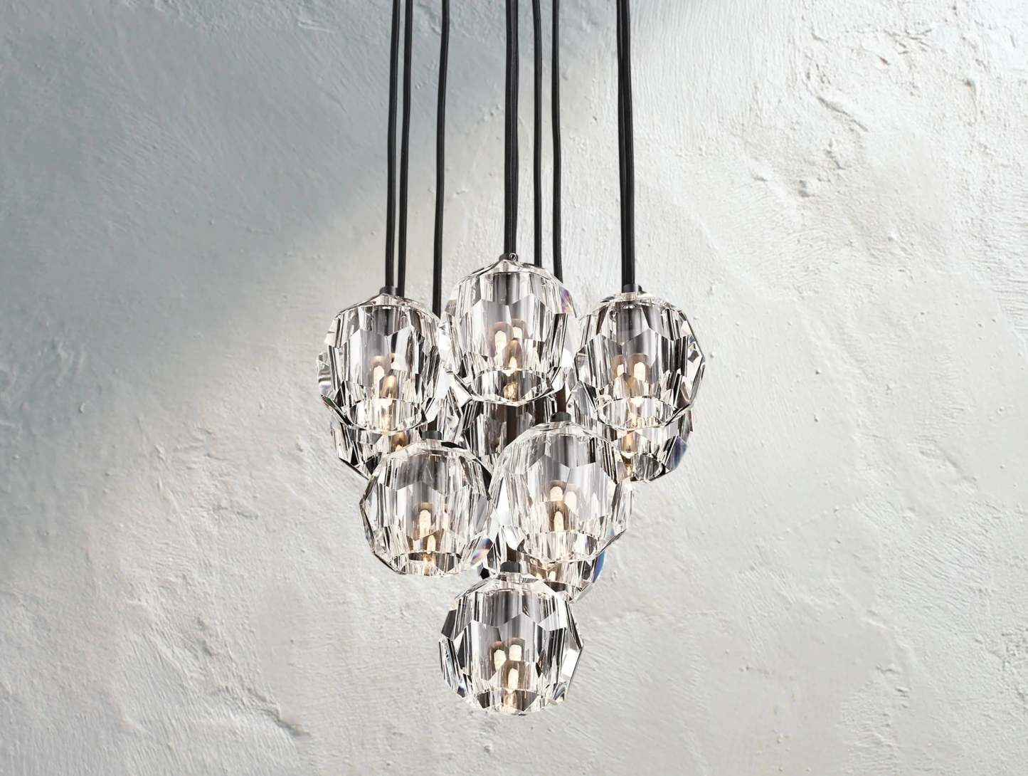 Boule De Cristal Glass Round Cluster Chandelier