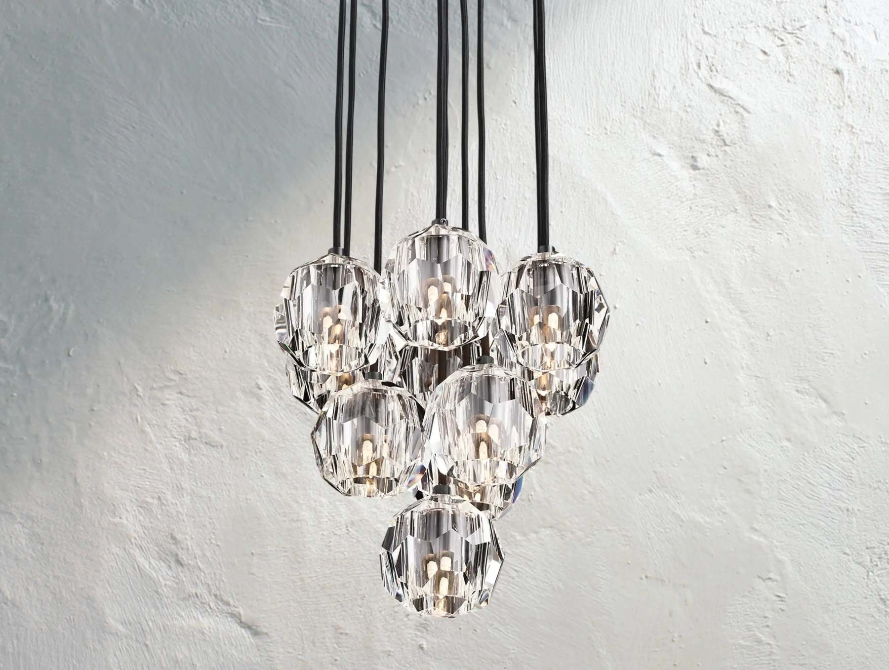 Boule De Cristal Glass Round Cluster Chandelier