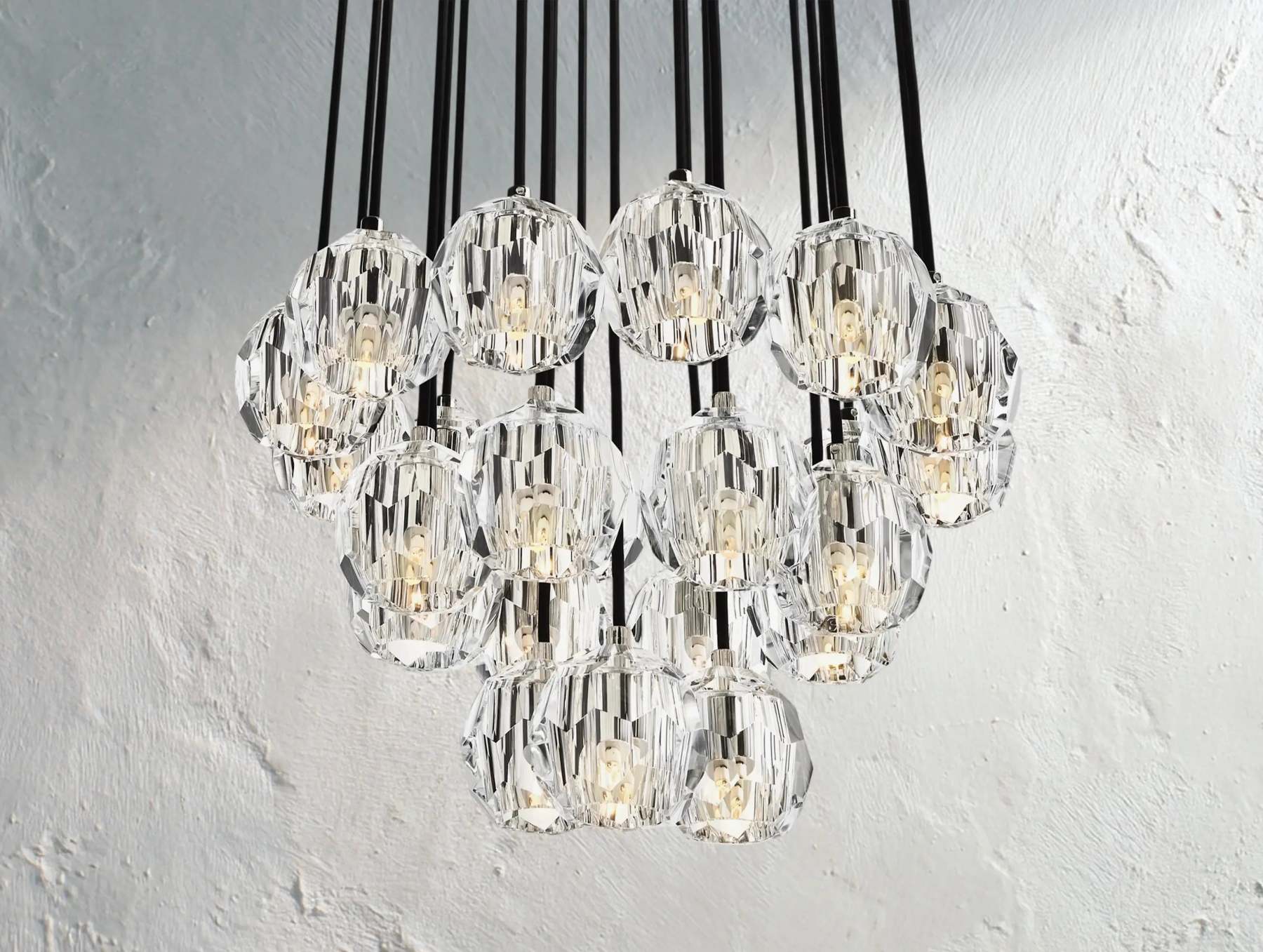 Boule De Cristal Glass Round Cluster Chandelier