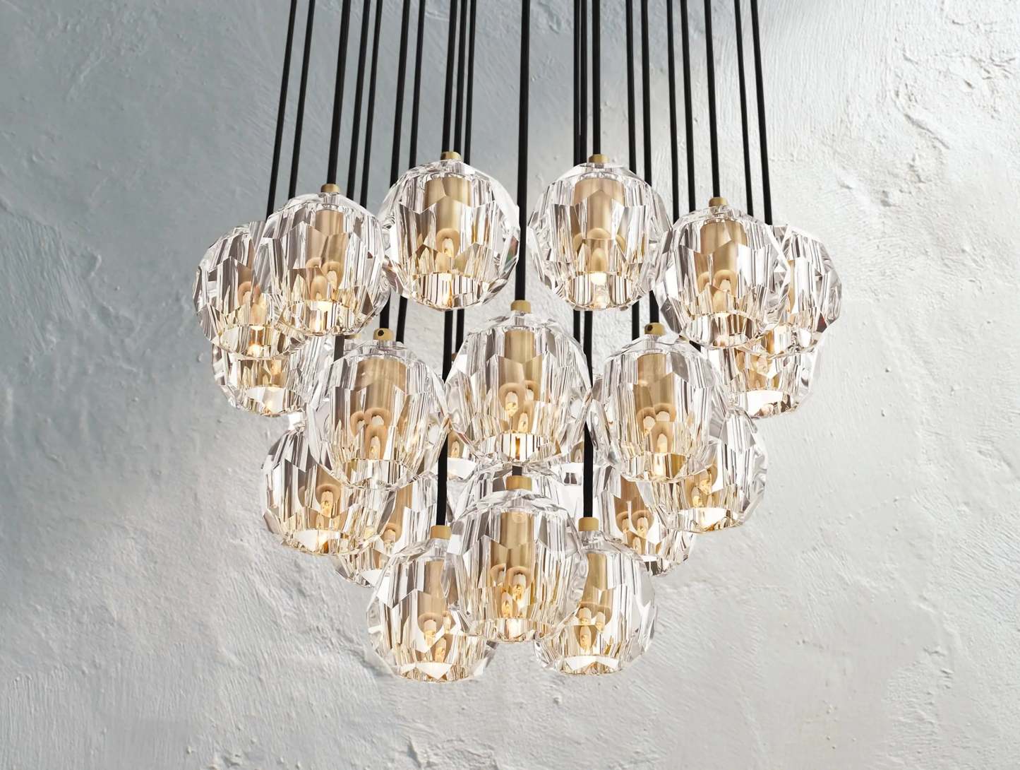 Boule De Cristal Glass Round Cluster Chandelier