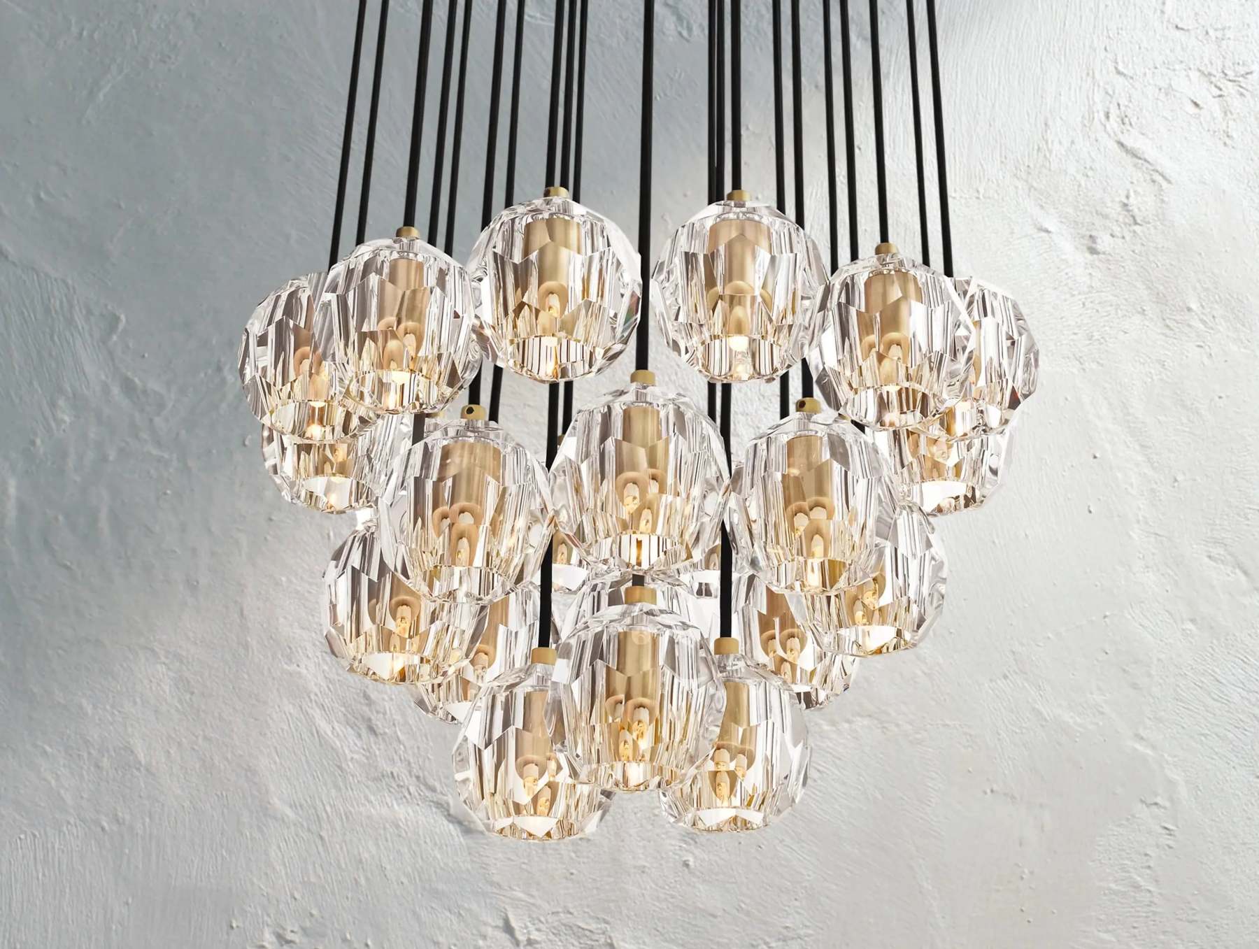 Boule De Cristal Glass Round Cluster Chandelier