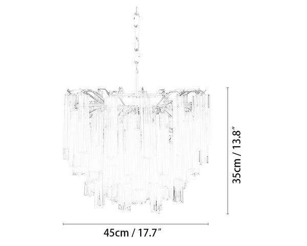 Gorgeous Murano Quadriedri Prisms Chandelier