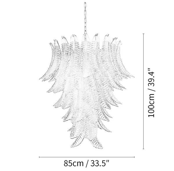 Gorgeous Murano Felci Amber Glass Chandelier