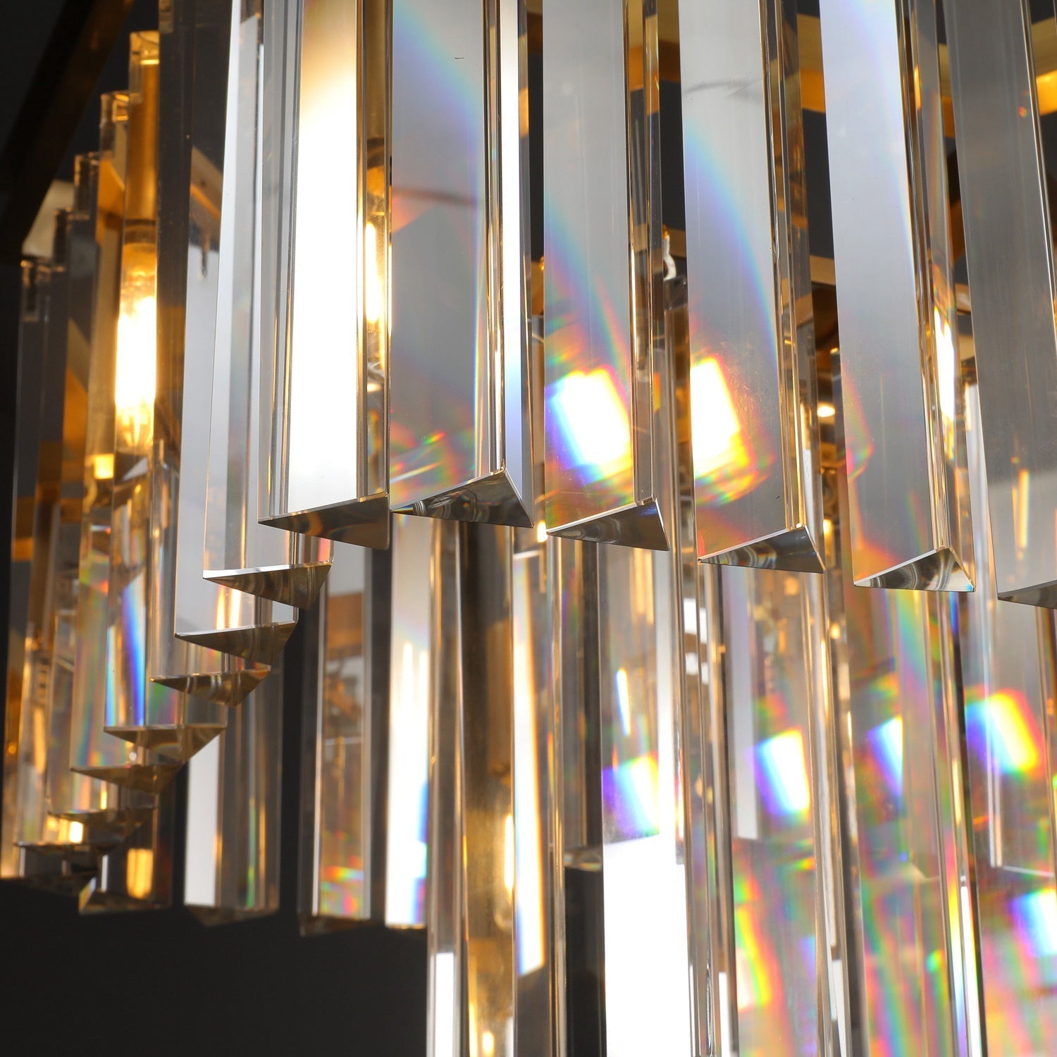 1920s Odeon 2 Tiers Crystal Linear Chandelier