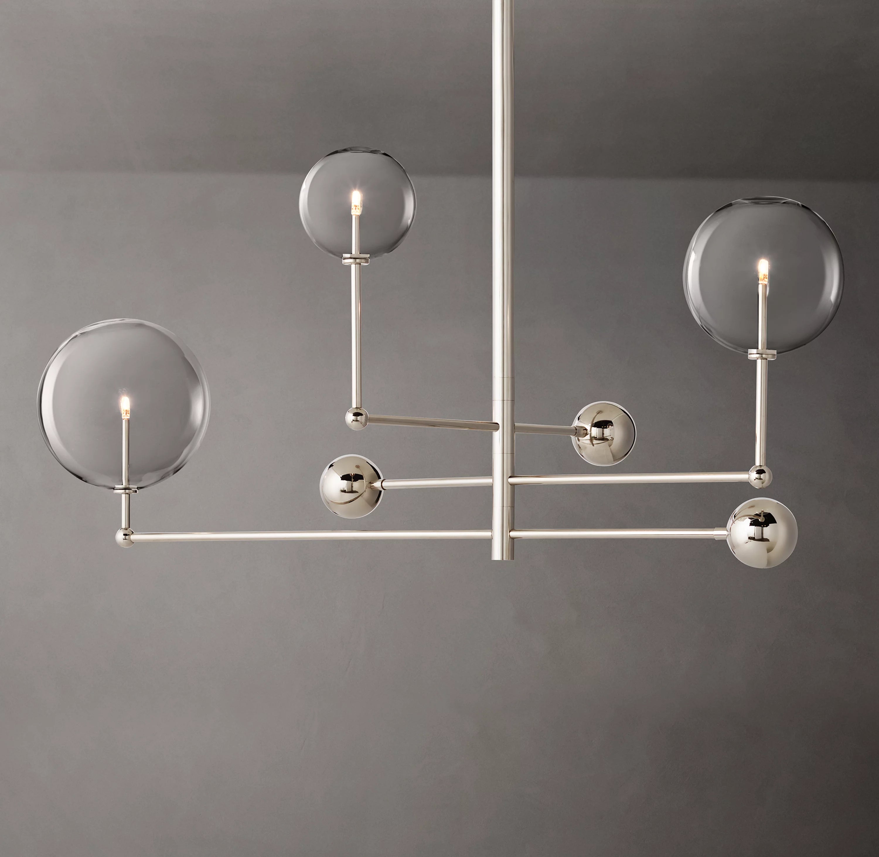 46 Inch Sputnik Globe Glass Chandelier - Mobile